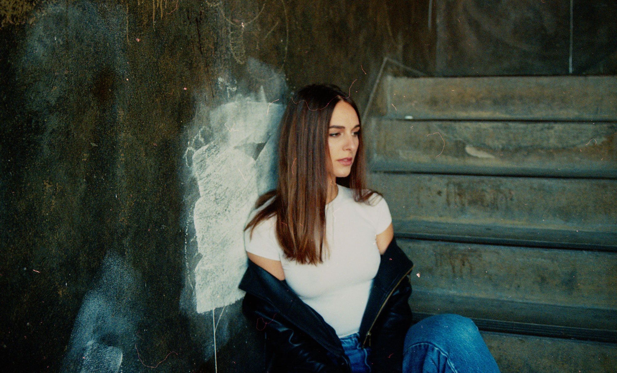 ennis 35mm film photography - janelle kroll brooklyn new york rustic industrial outsider album cover shoot denim white tshirt artist musician 2016-10.jpg