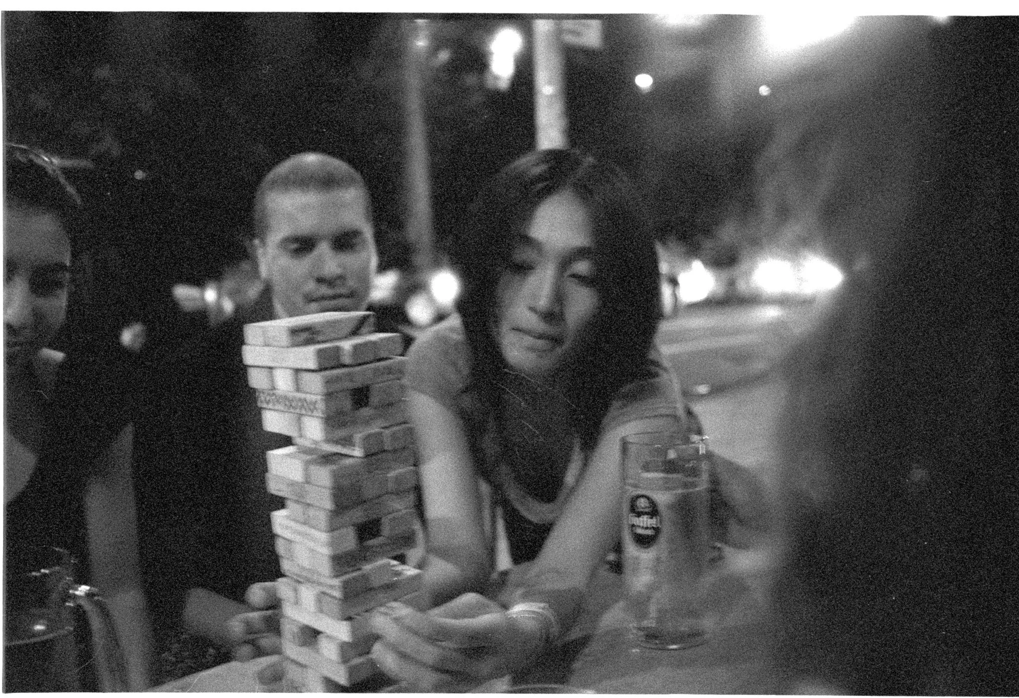 ennis 35mm film photography -brooklyn black and white street photography bar jenga japanese jesus-02.jpg