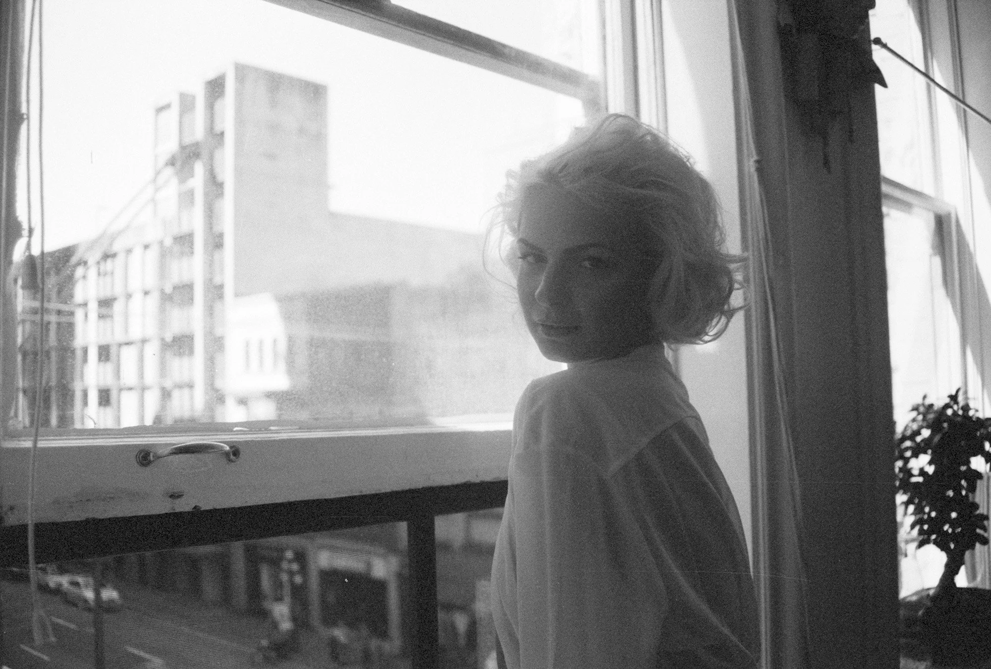 black and white marilyn monroe inspired fashion photograph * 35mm film * studio portrait vintage pinup blonde model * ennis photography archives 2013
