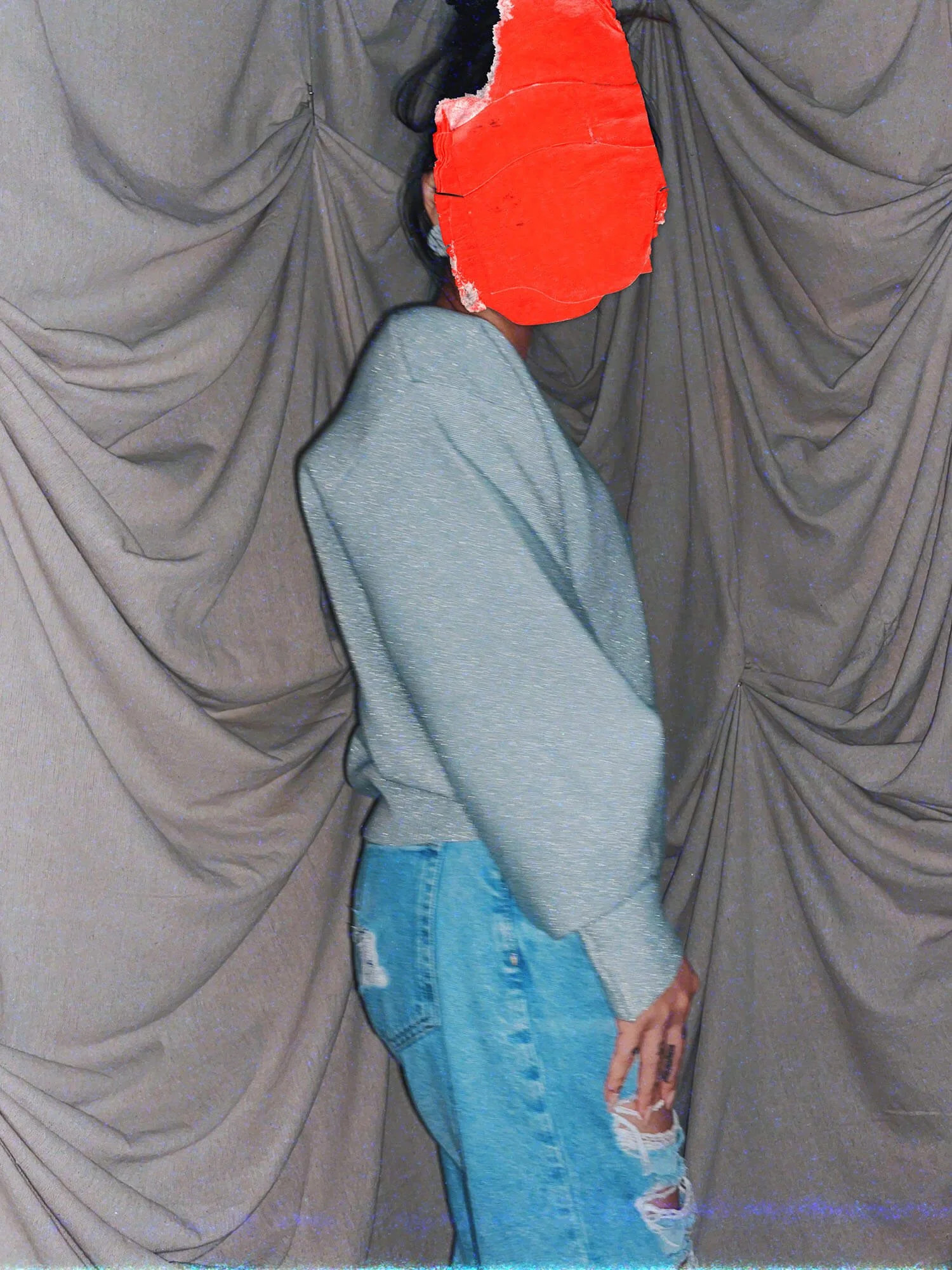 2 sparkle cloud - blue sparkle knit bubble long sleeve sweater - ennis process artist ego death estate sale fashion style consignment thrifting.jpg