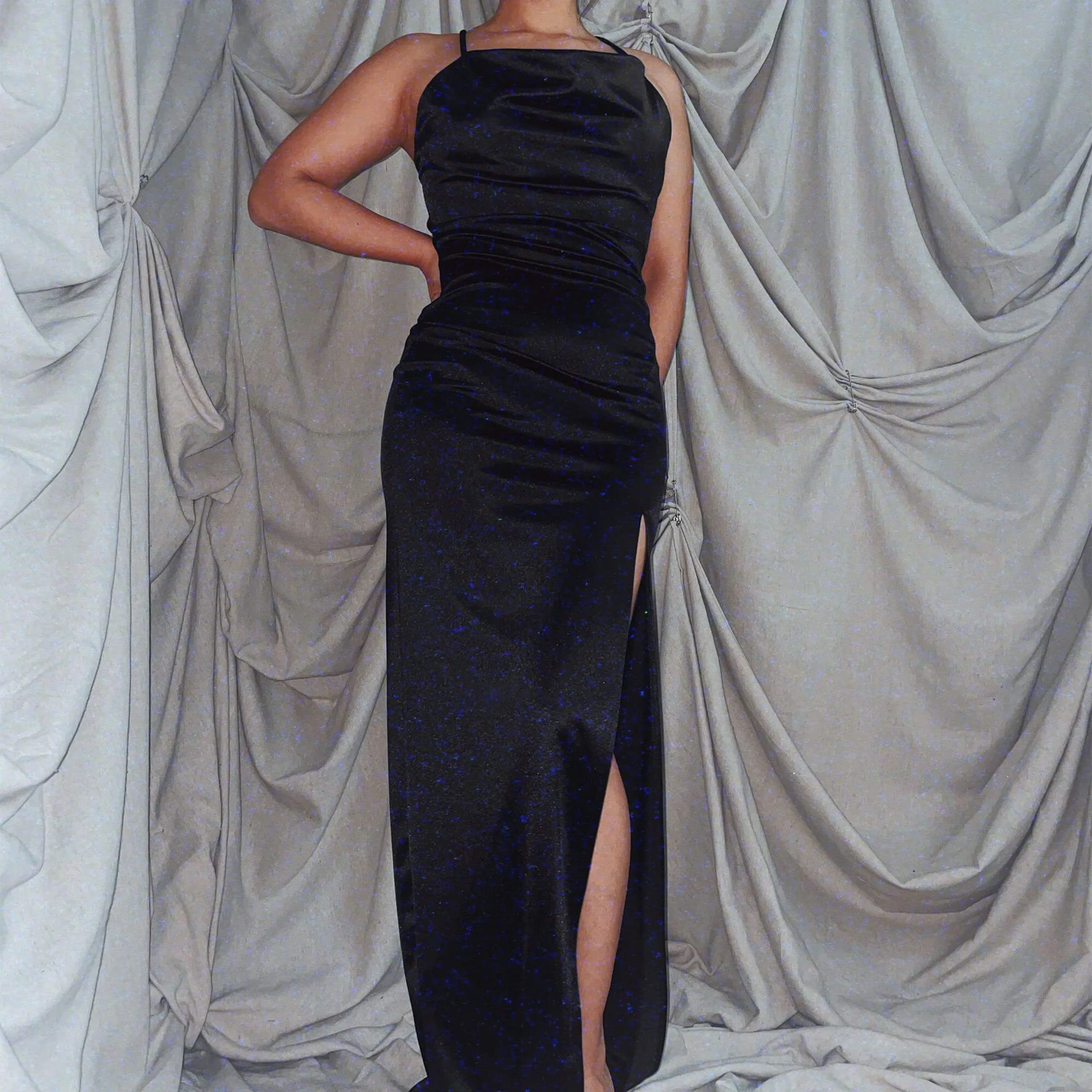 Backless Floor Length Dress