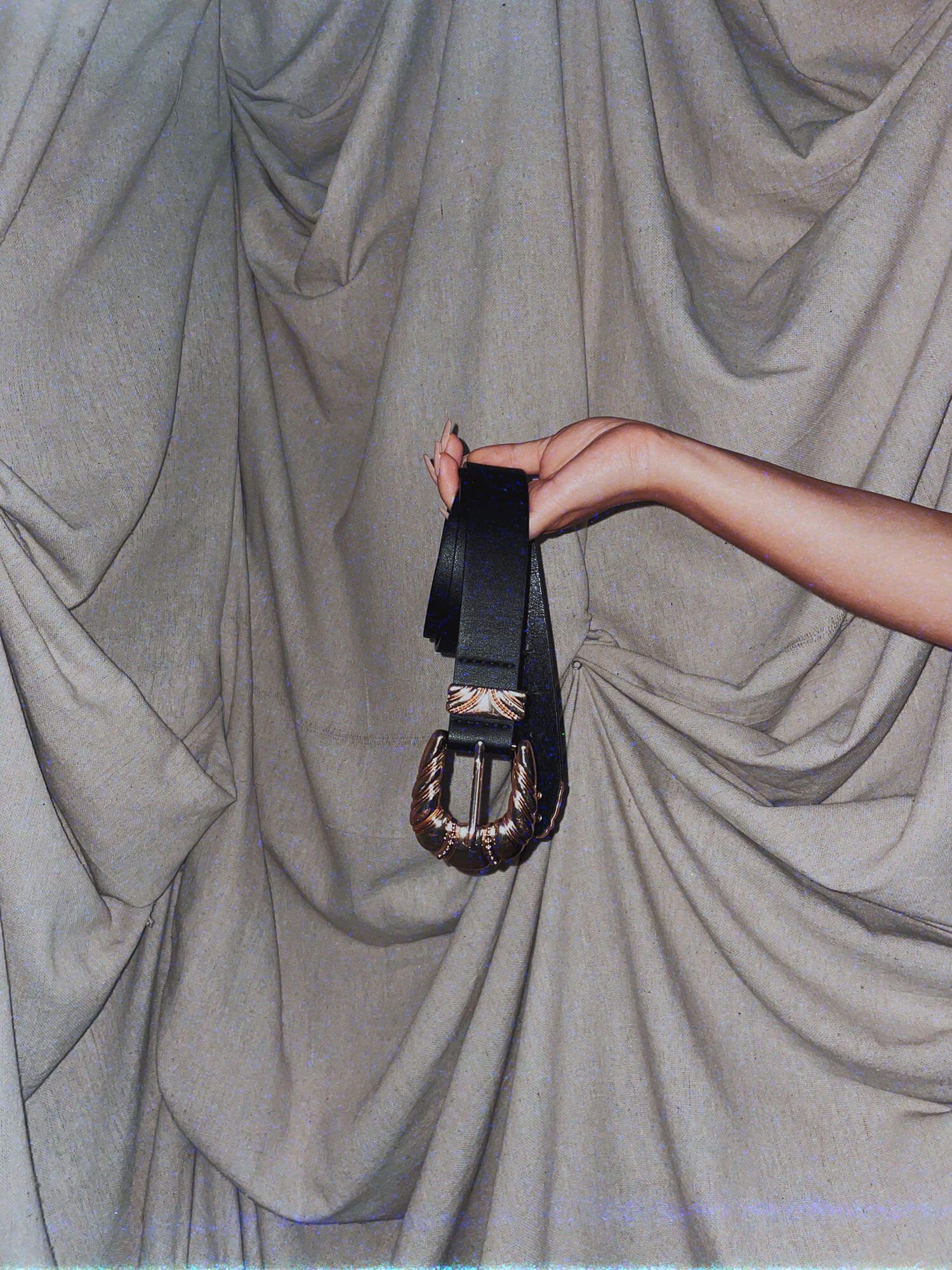 2 Gold Buckle Belt - ennis process artist ego death estate sale fashion style consignment thrifting.jpg