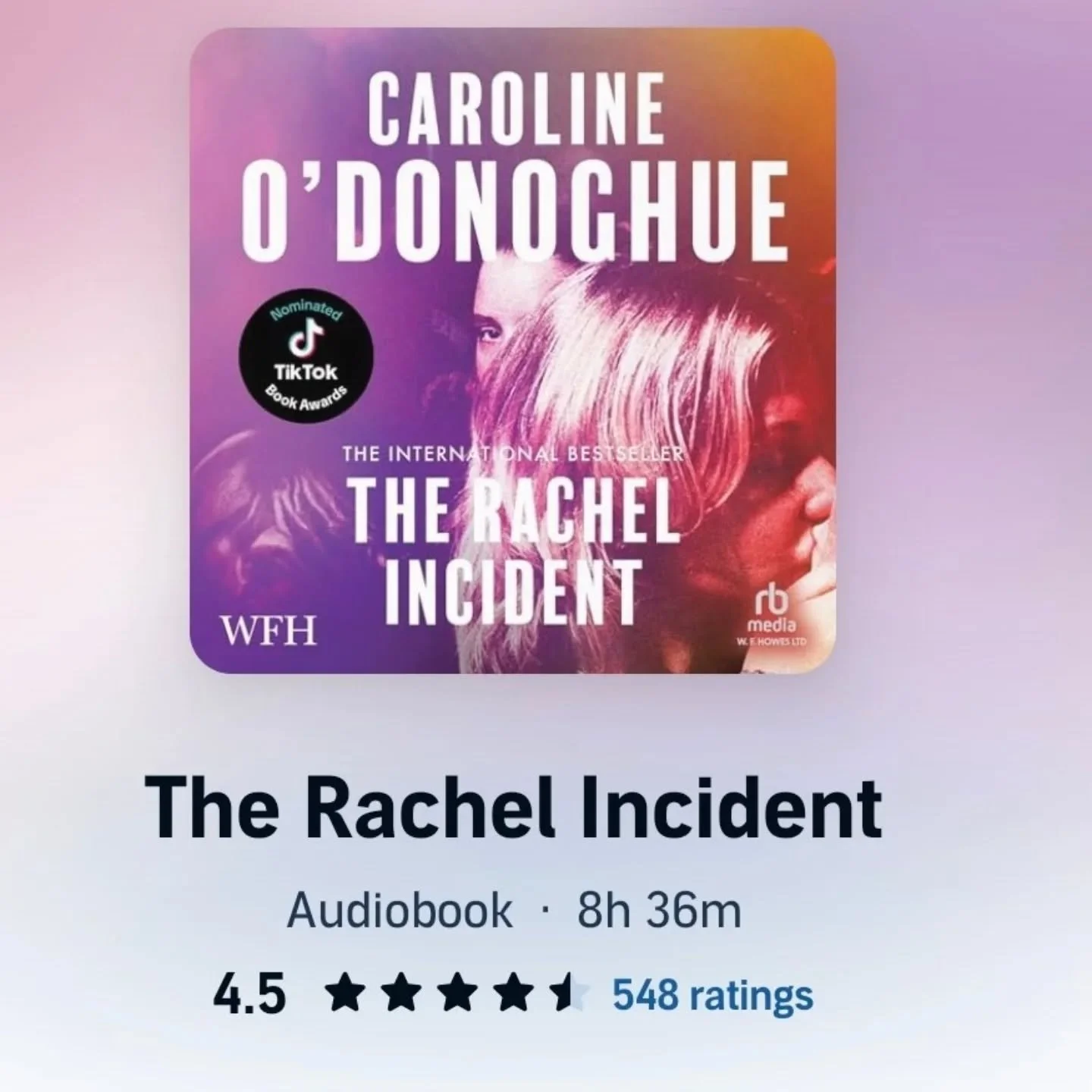 I have just finished listening to this 
#TheRachelIncident by @czaronline 

Sooo good! 
Funny, engaging, heart-warming and a little frustrating (in that way good stories can achieve when characters you've fallen in love with make dubious life choices
