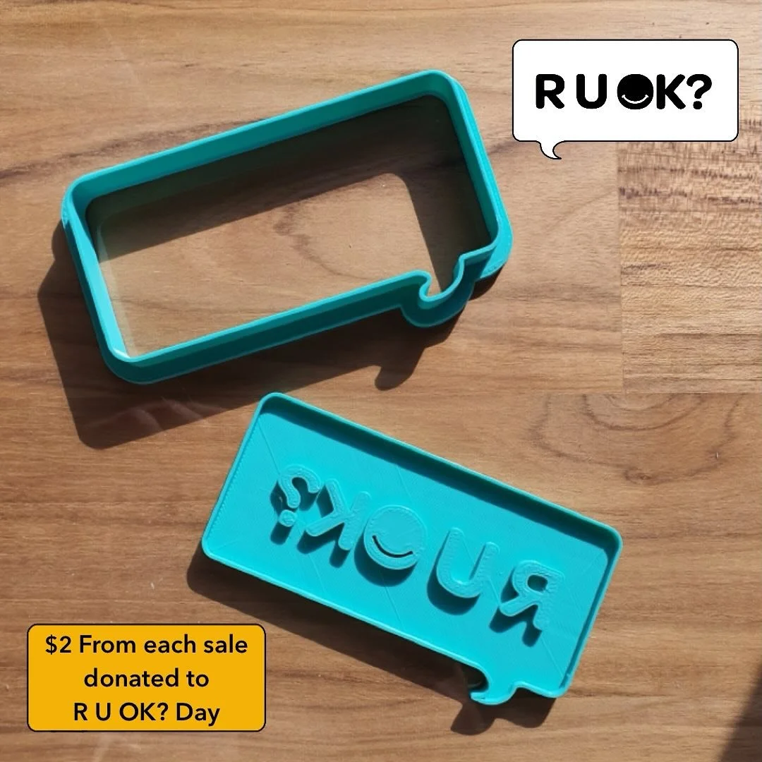 R U OK? Day is just around the corner, September 12th 2024.
Cookie cutter and stamp set available in my Etsy store with $2 from every sale going directly to R U OK? Day
Link in bio.