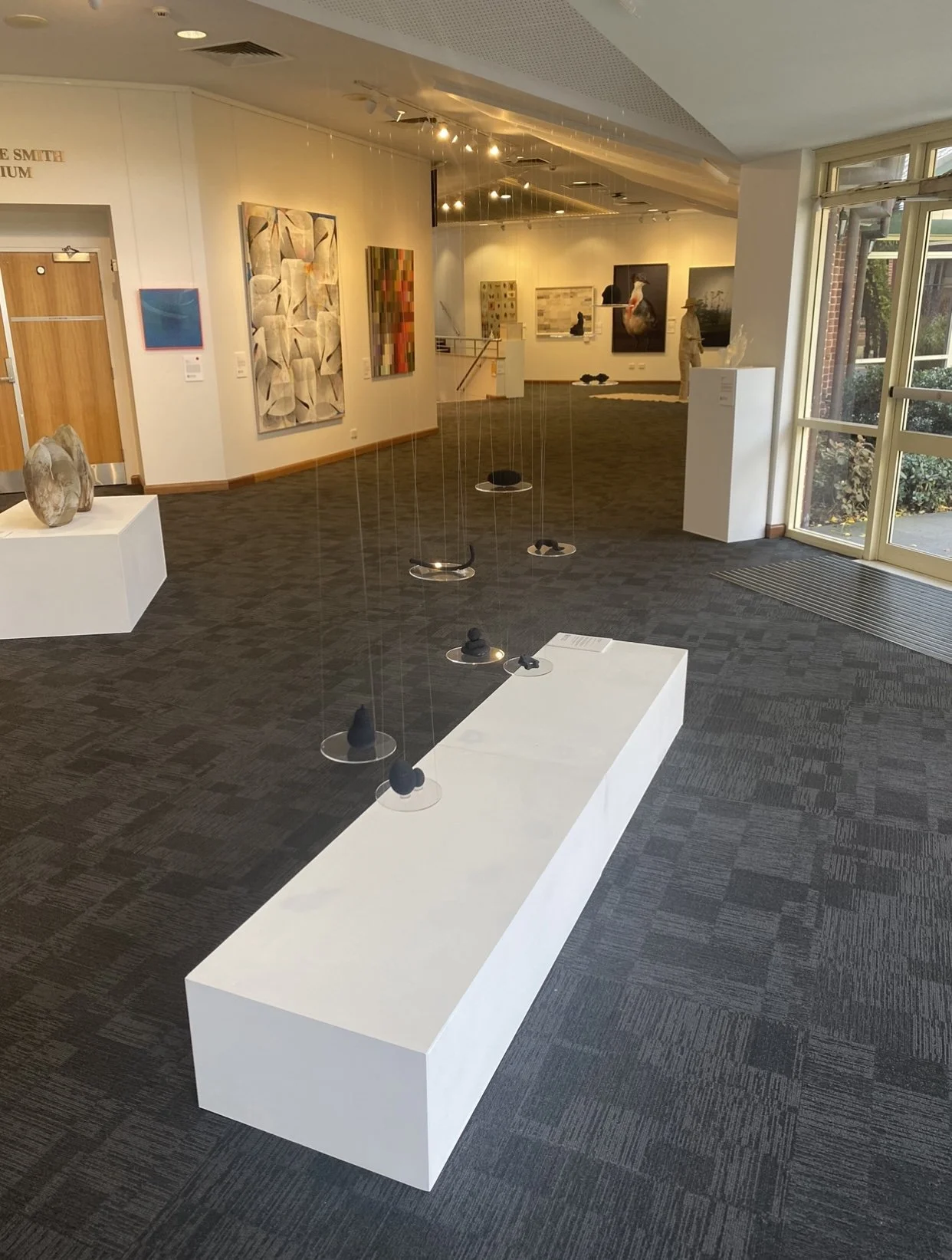 Shrine of Edification - (Final iteration) - mixed media objects, cotton thread, beeswax, acrylic - 200cm x 15cm - 2021 - Ravenswood Australian Women's Art Prize