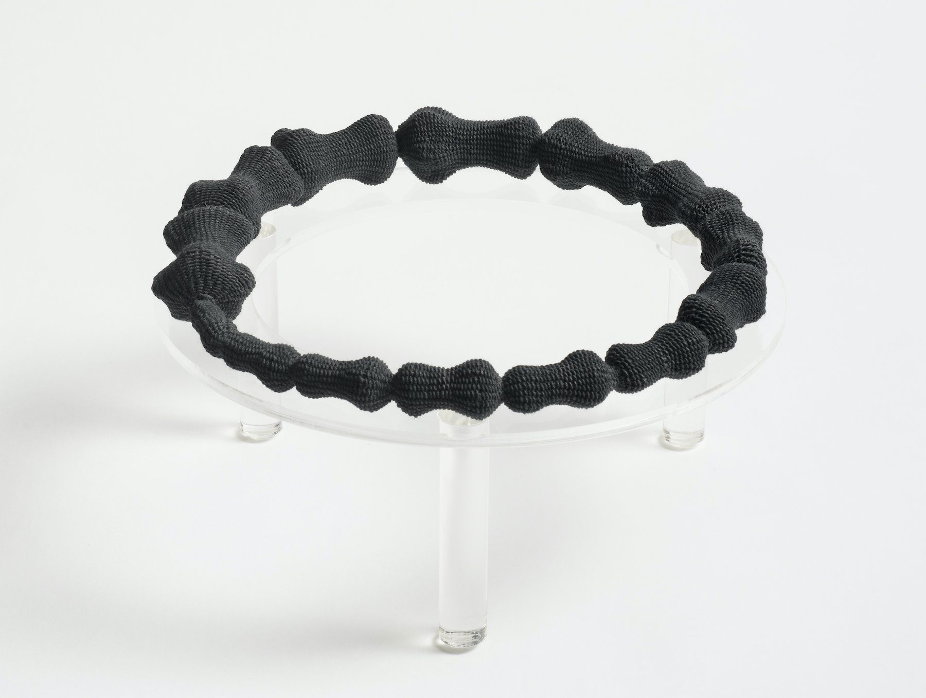 TwentyTwenty - bone, cotton thread, beeswax, acrylic - 14 x 27 x 27cm - 2020 (Finalist - Into The Light - Art Prize - Berrima NSW - 2022)