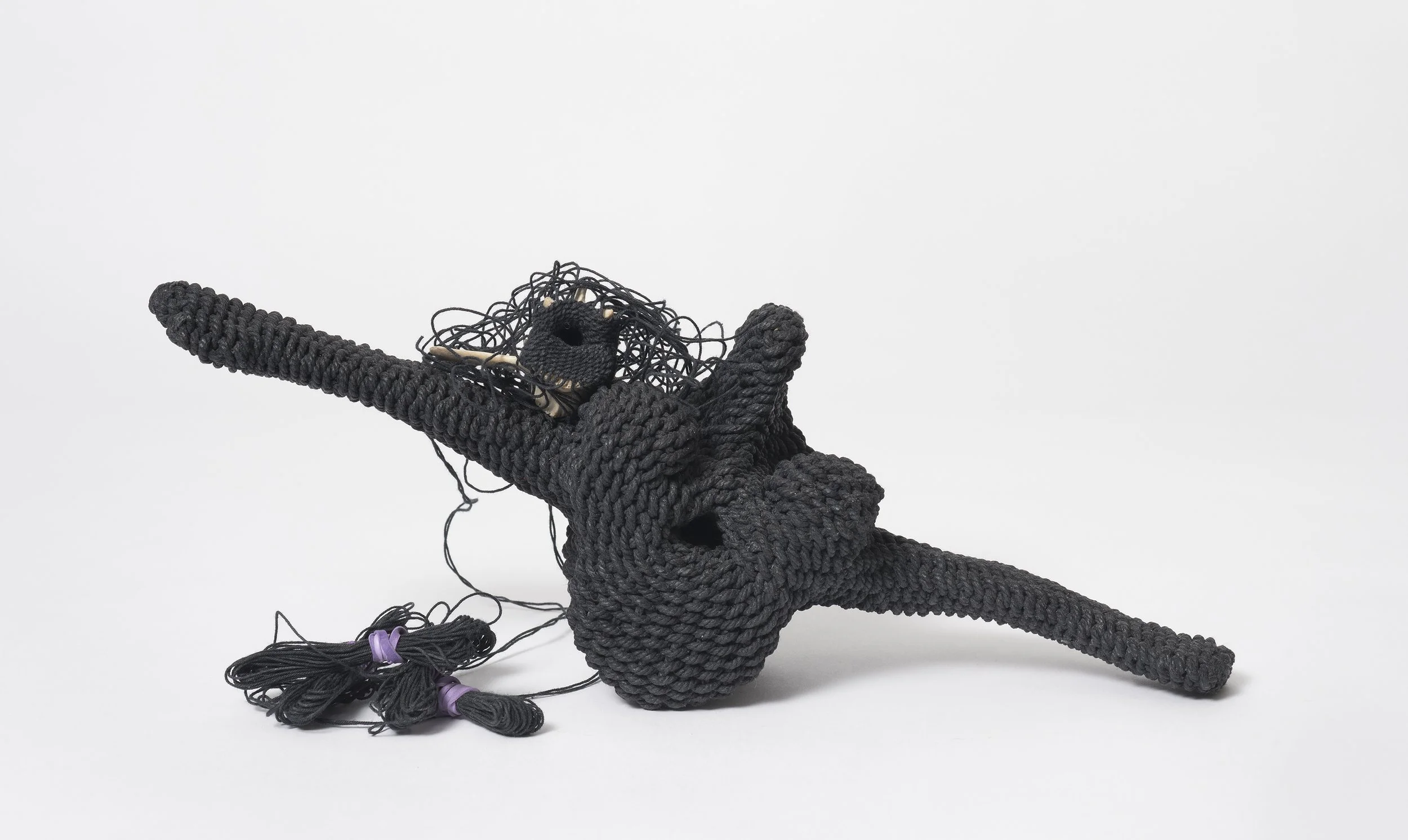 Nurture Series VII - bone, cotton rope/thread, beeswax - 13 x 35 x 12cm - 2022