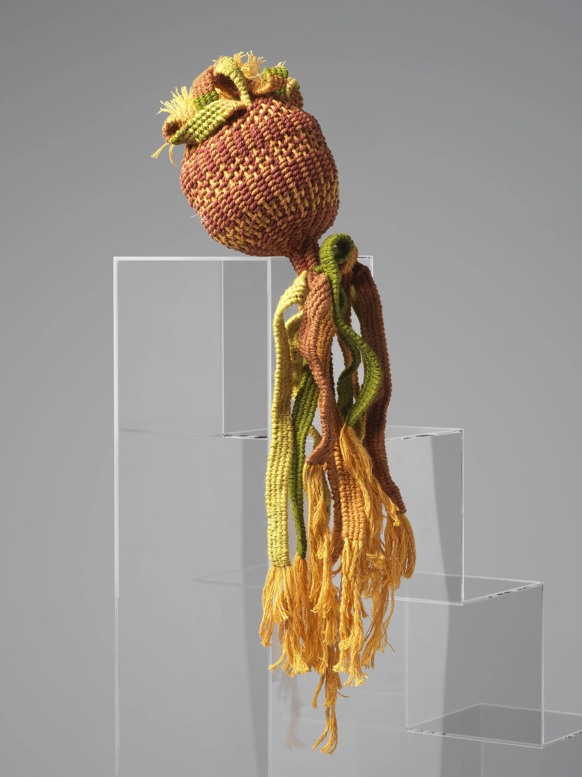 Threshold - recycled cotton rope, wool, pallet wrap - 50 x 12 x 12cm - 2024