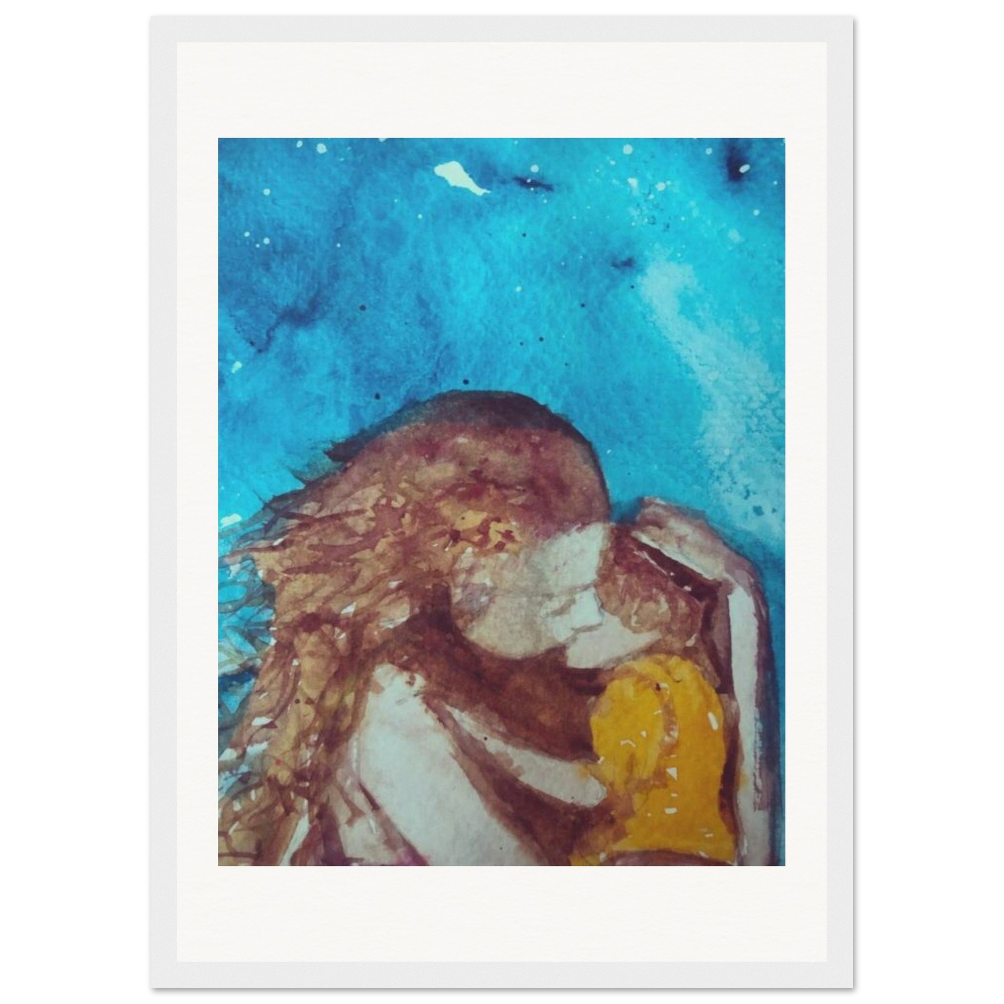 Mama and Baby – Framed Watercolour Print by Eleanor Dailey