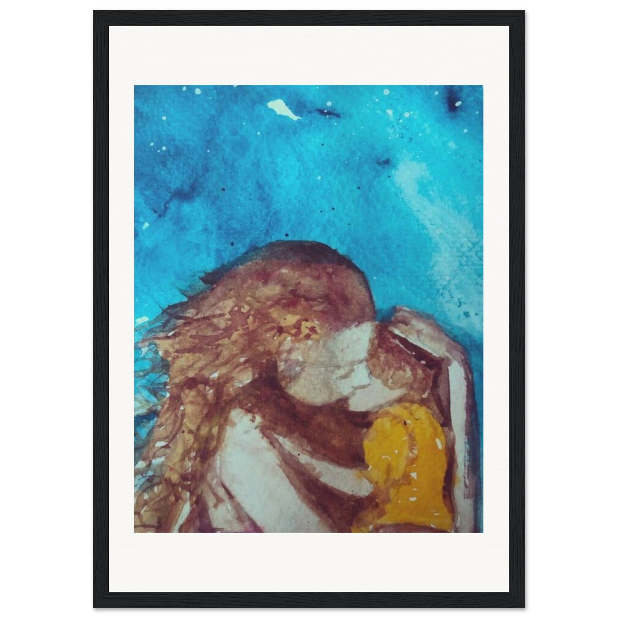 Mama and Baby – Framed Watercolour Print by Eleanor Dailey