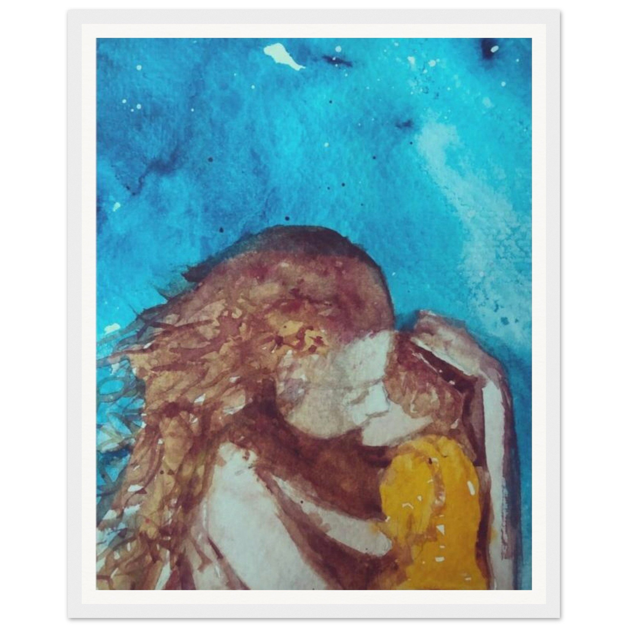 Mama and Baby – Framed Watercolour Print by Eleanor Dailey