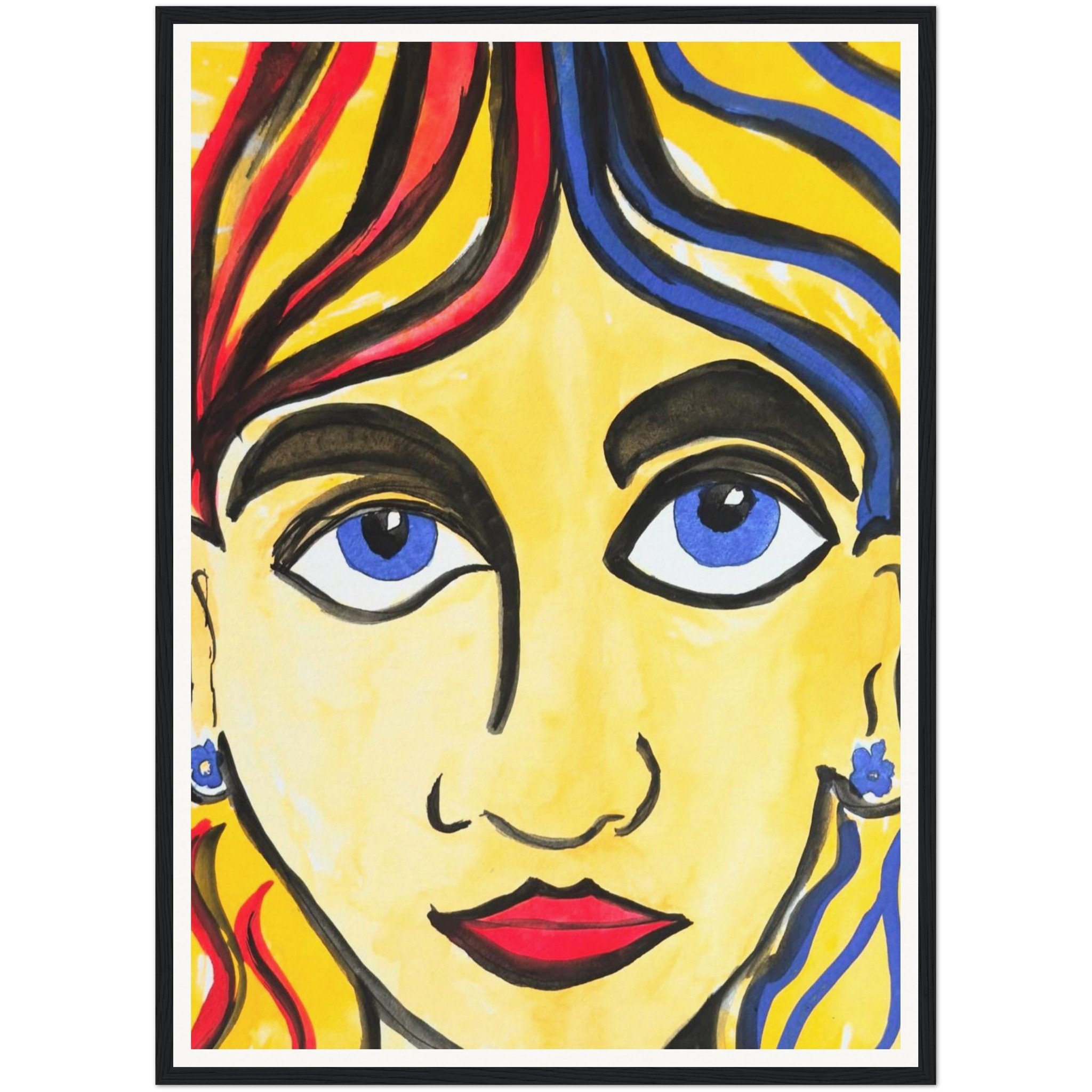 Blue Eyes – Framed Fine Art Print by Eleanor Dailey