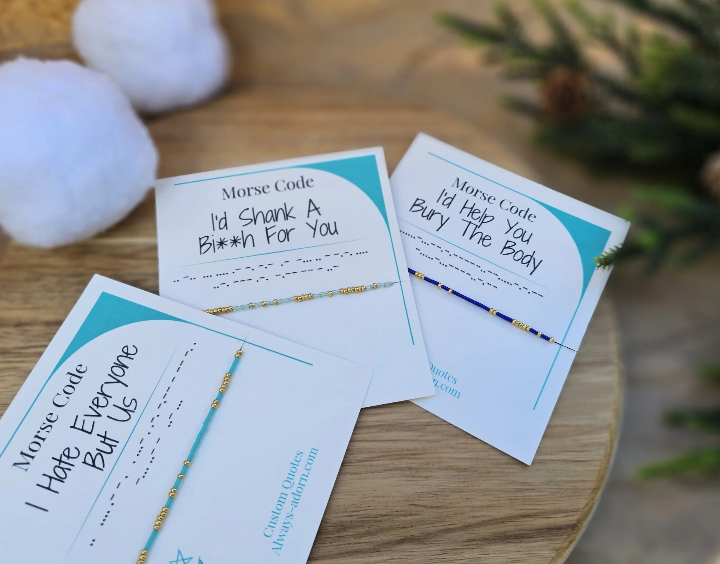 Morse Code Quotes Bracelets