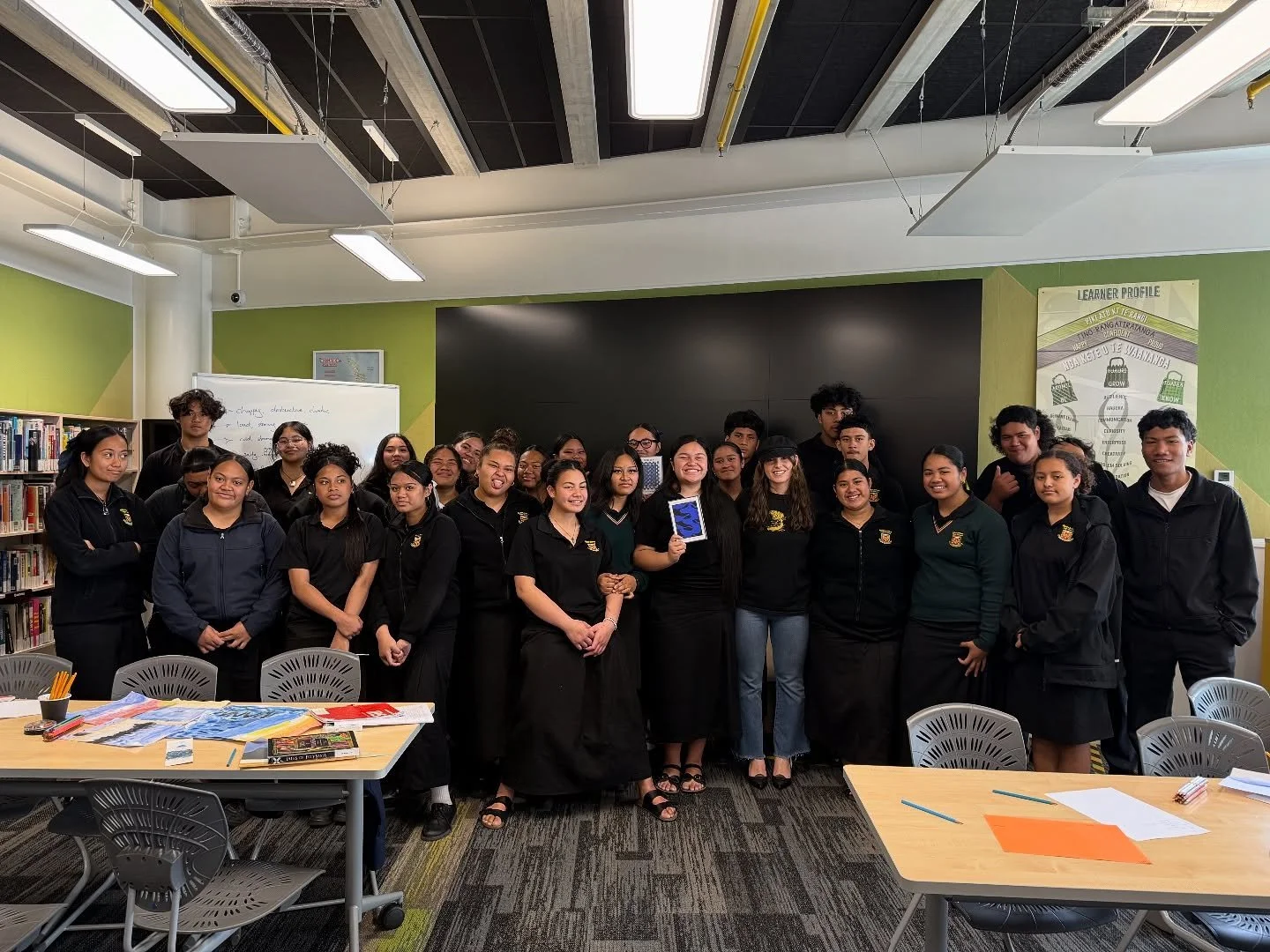 Fa&rsquo;afetai tele lava @manurewahighschool for having me! Connecting with the next generation of storytellers through @readnz&rsquo;s Writers In Schools programme is one of the greatest joys of my life. When I talanoa and create with students thro