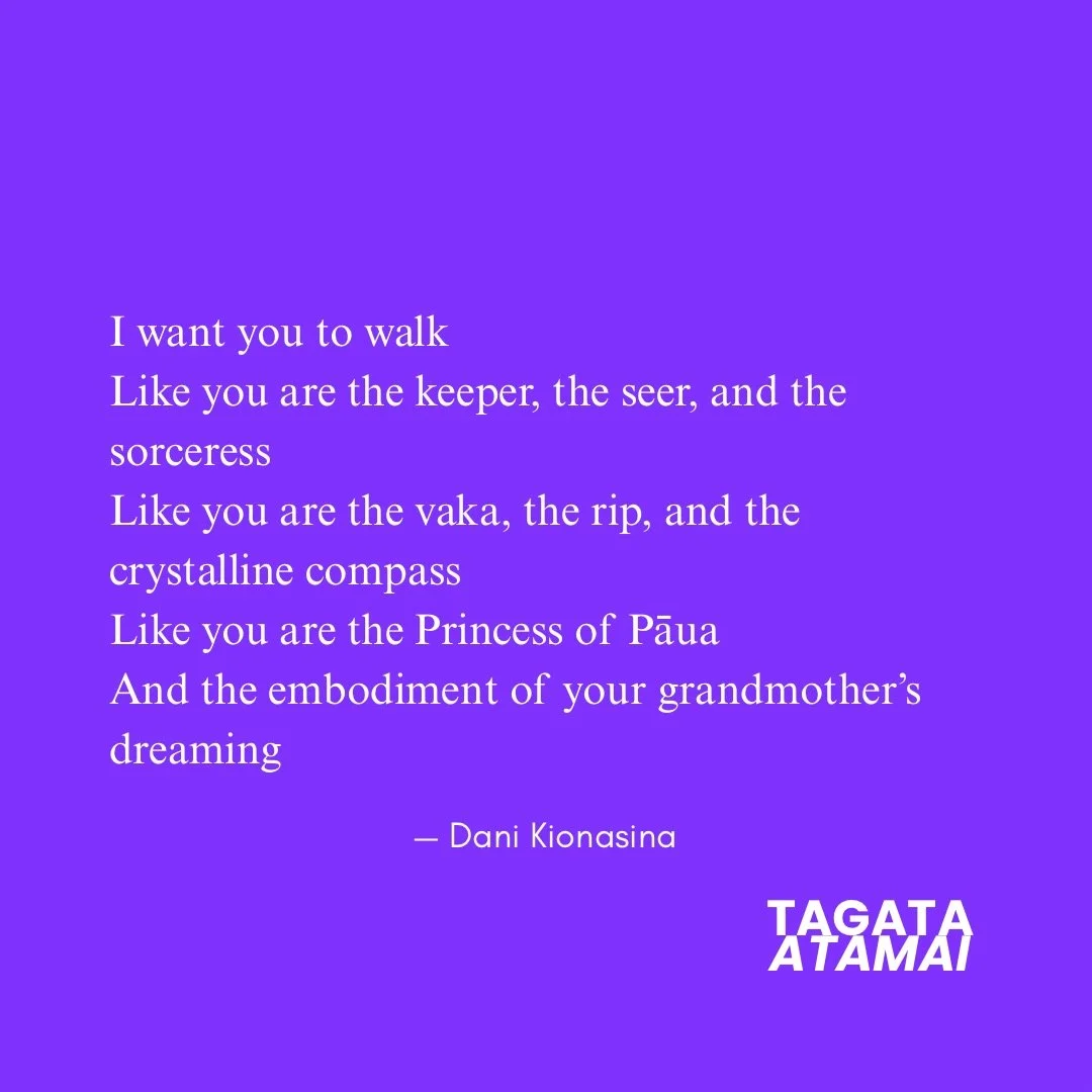 Excerpt from 🌀 Princess of Pāua 🌀 by @daniellekionasina 💌 Poem featured in Moana: Voices of Our Ocean 📘

Moana: Voices of Our Ocean is a collection of poems that was written for and by the descendants of Te Moana-nui-a-Kiwa. This book is an ode t