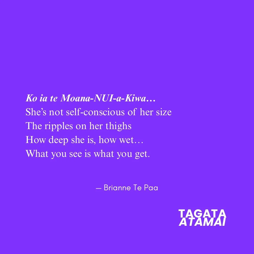 Excerpt from &lsquo;Hinemoana&rsquo; by Brianne Te Paa @briannetepaatuhi 🌀 Poem featured in Moana: Voices of Our Ocean 🌊🌊📘

Moana: Voices of Our Ocean is a collection of poems that was written for and by the descendants of Te Moana-nui-a-Kiwa. Th