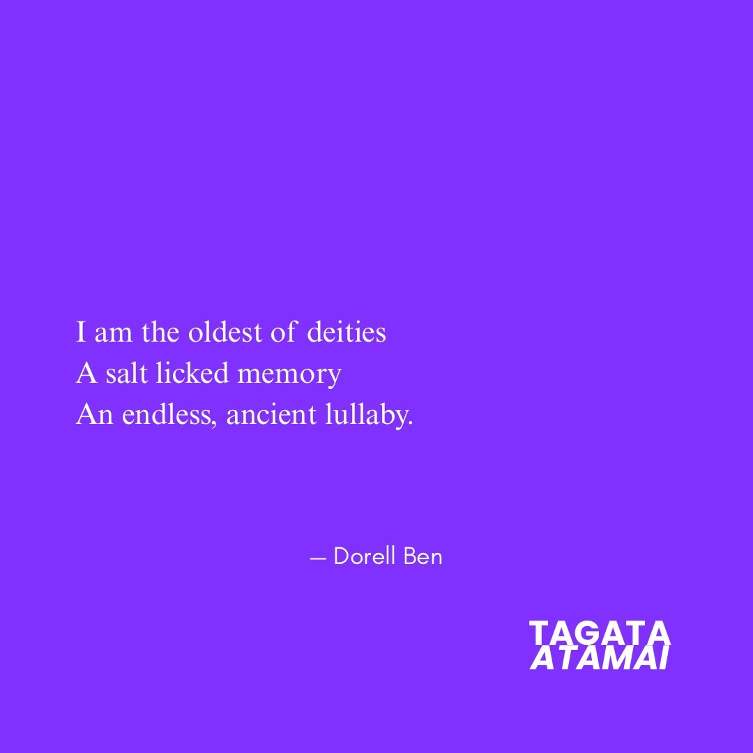 Excerpt from &lsquo;Deities do not love as we do&rsquo; by Dorell Ben by @dorellben 🌀 Poem featured in Moana: Voices of Our Ocean 🌊🌊📘 @tagataatamai 

Moana: Voices of Our Ocean is a collection of poems that was written for and by the descendants 