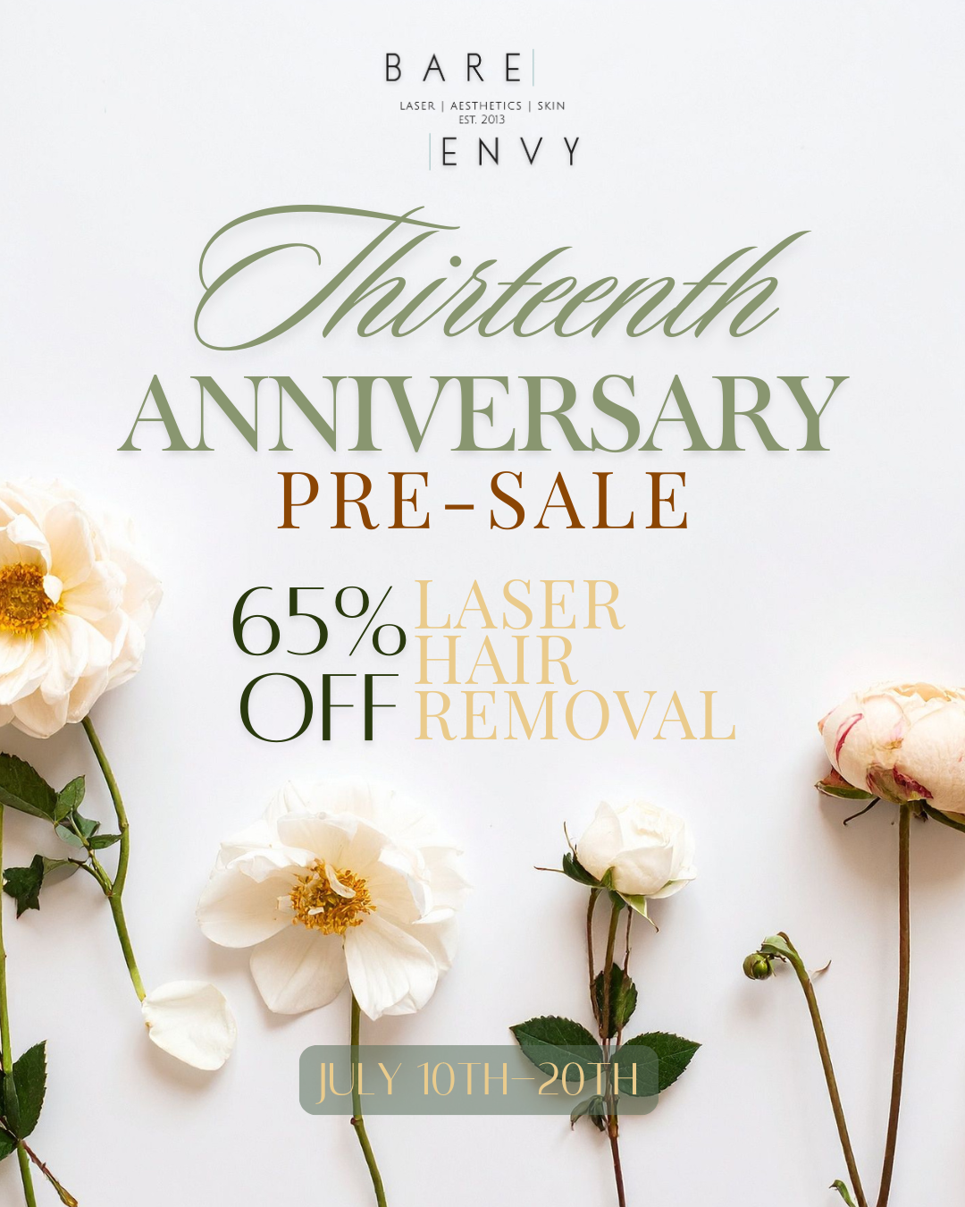 Laser Hair Removal PRE-SALE