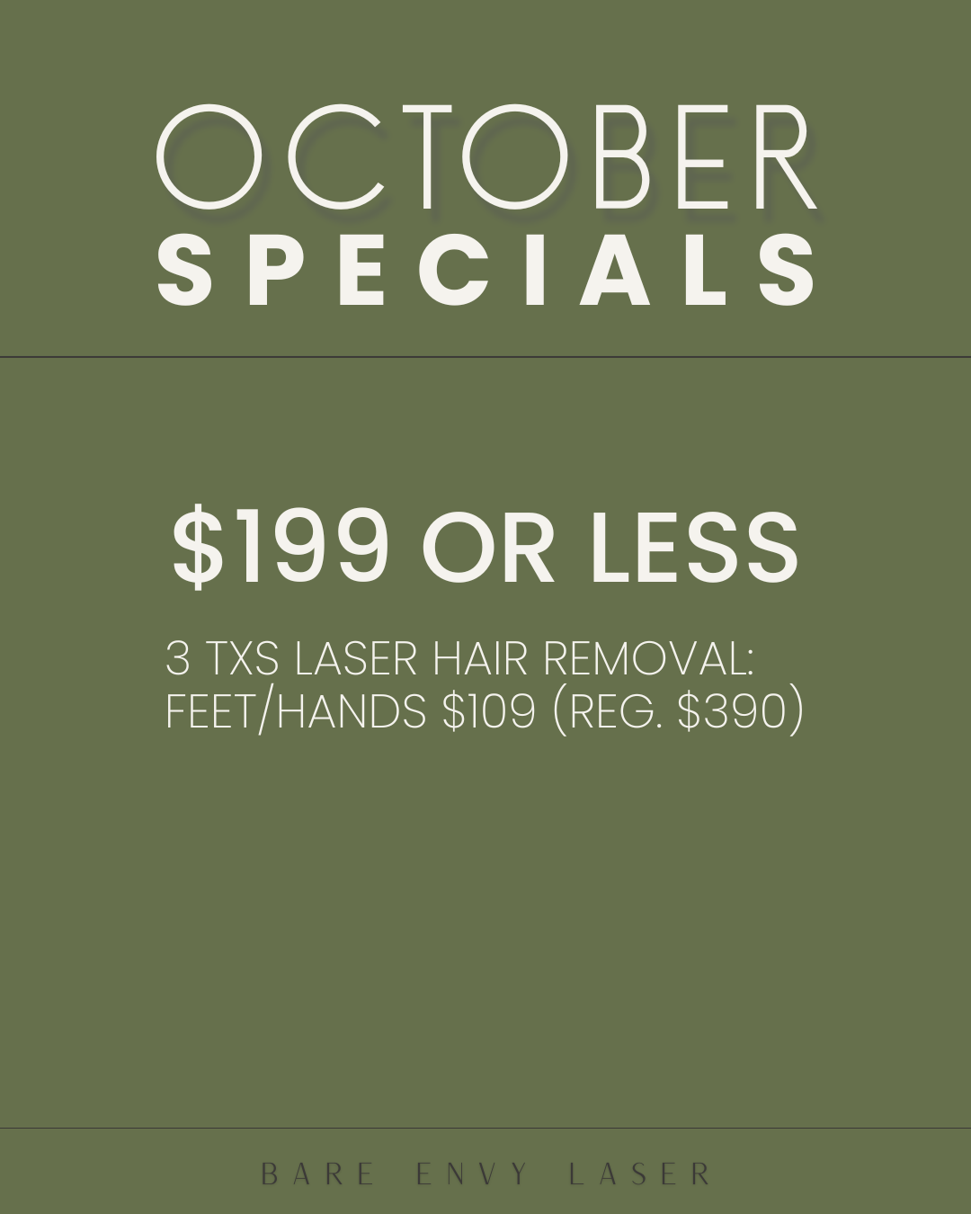 Laser Hair Removal - Hands or Feet Sale