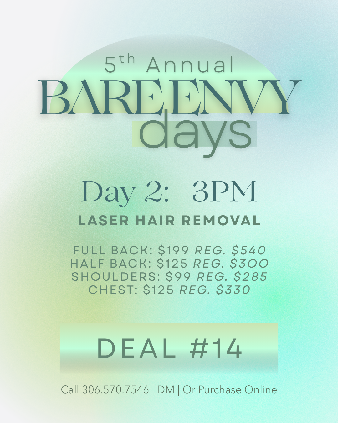 Bare Envy Days Deal #15 Laser Hair Removal