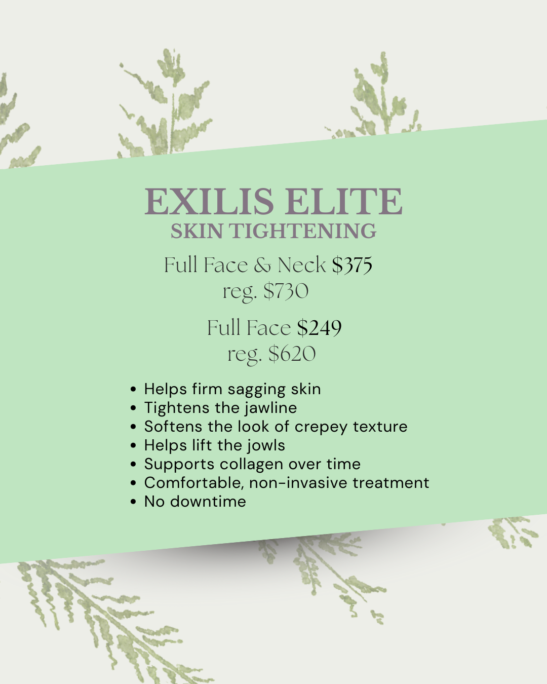 Exilis Elite Skin Tightening: Face & Neck