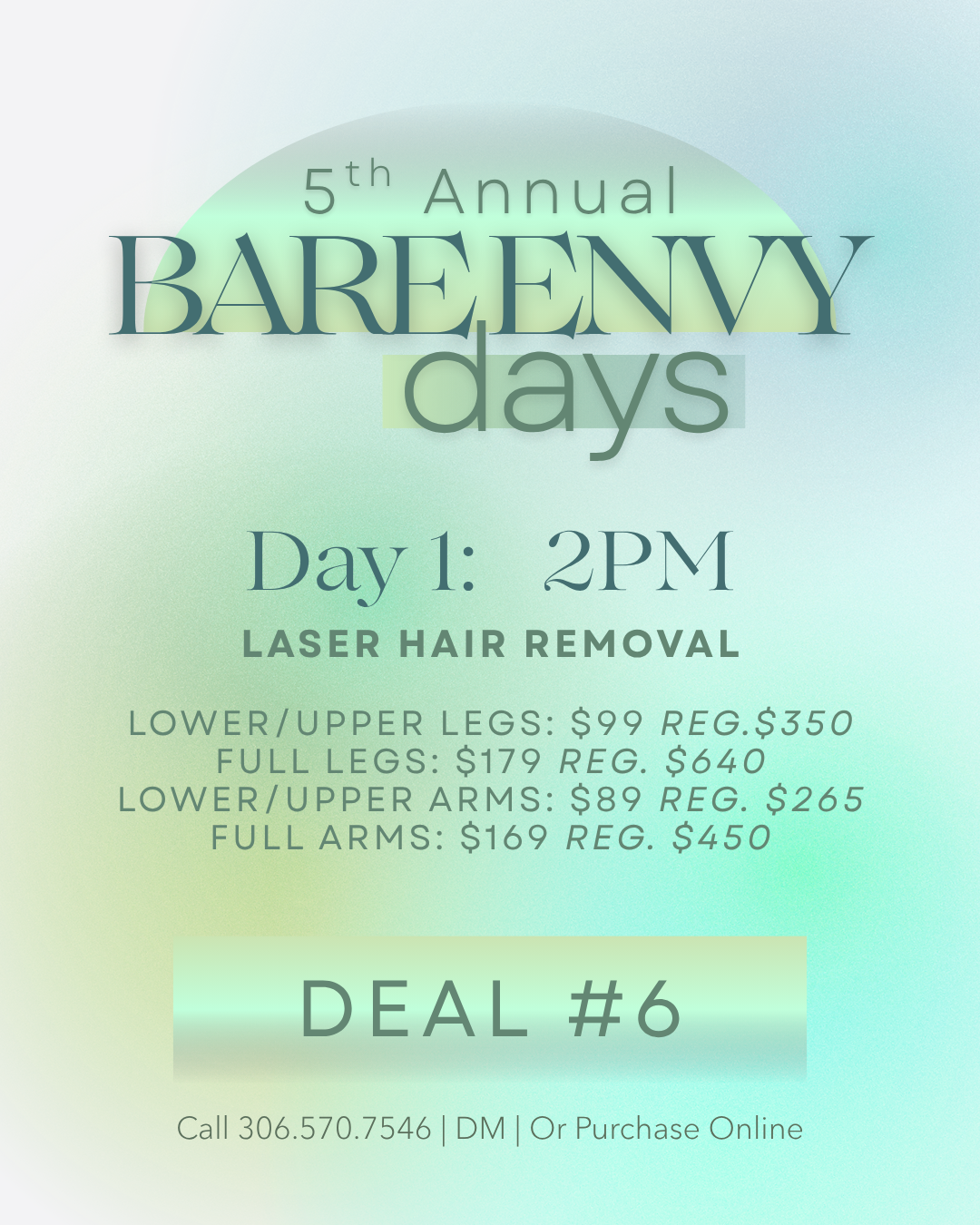 Bare Envy Days Deal #6 Laser Hair Removal