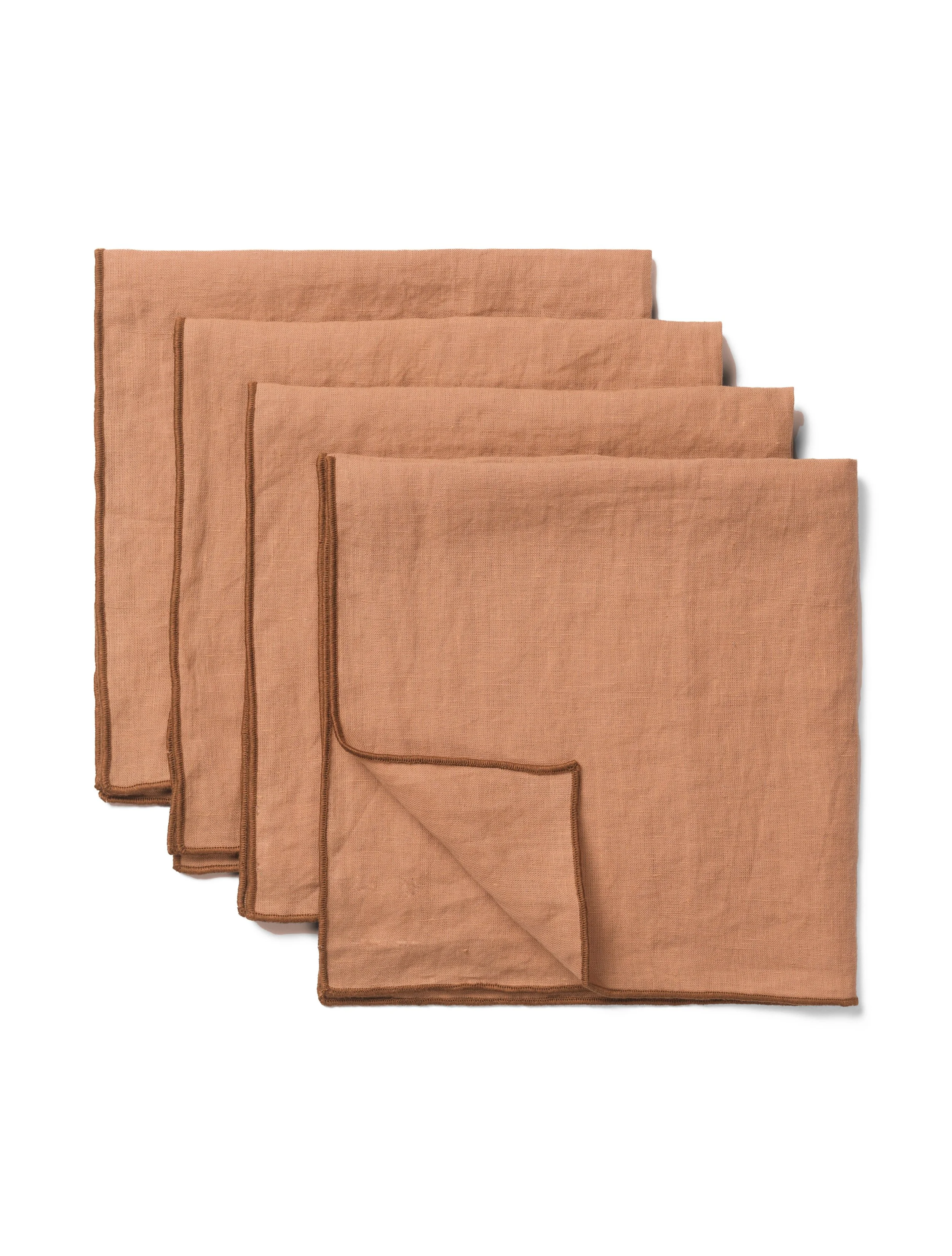 Merrow Napkins (Rust) Set of 4 by Space Copenhagen for Tameko