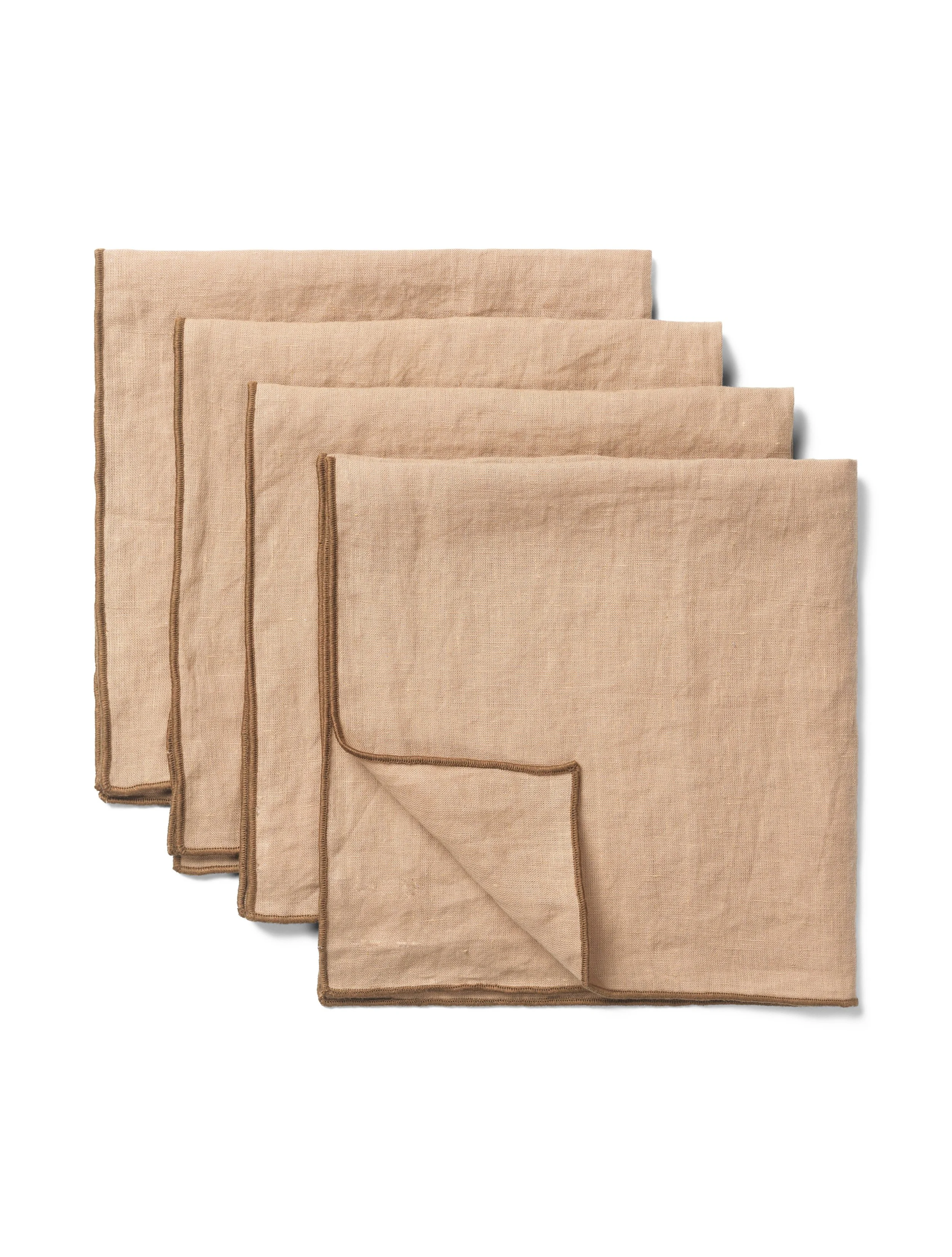 Merrow Napkins (Ochre) Set of 4 by Space Copenhagen for Tameko