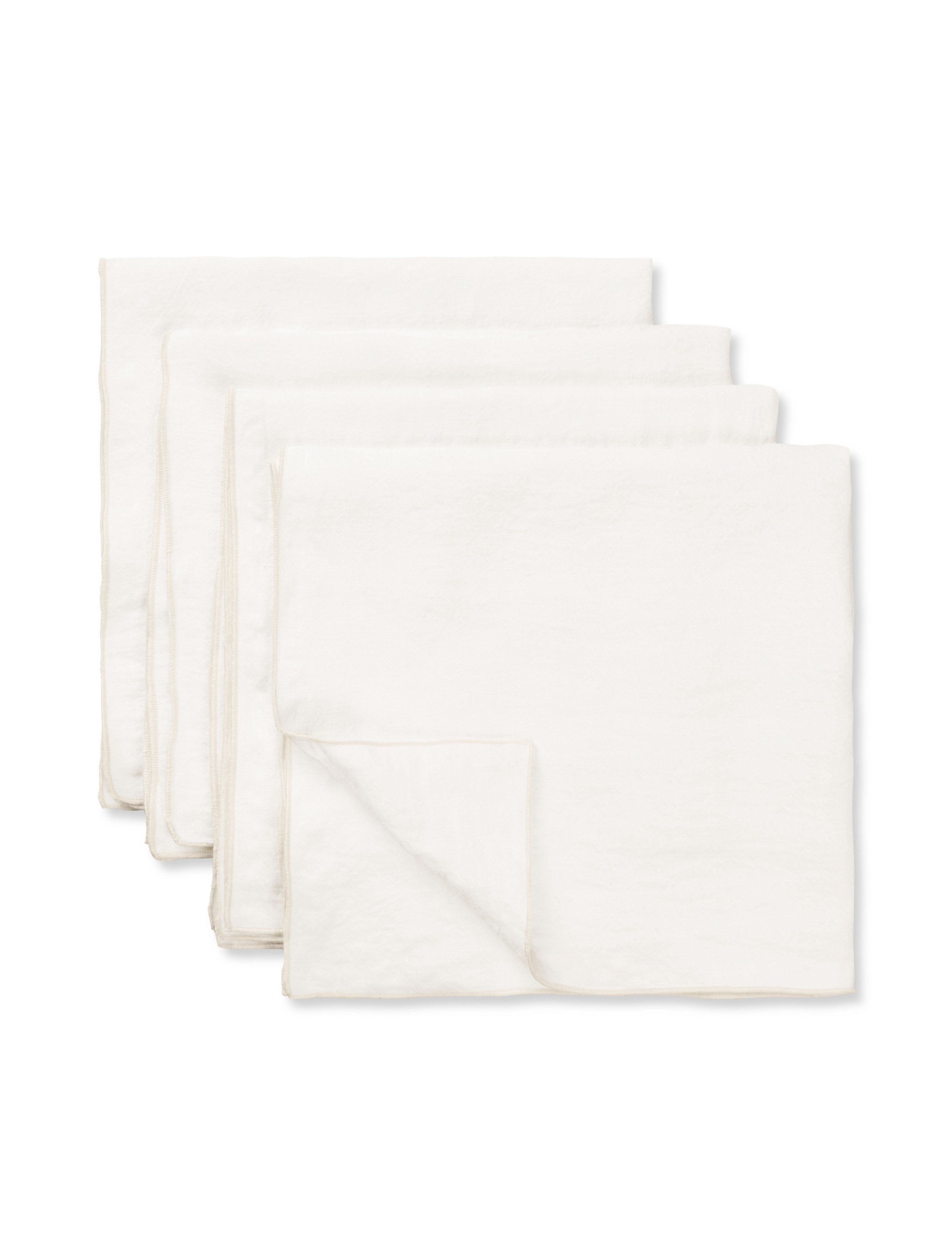 Merrow Napkins (White) Set of 4 by Space Copenhagen for Tameko