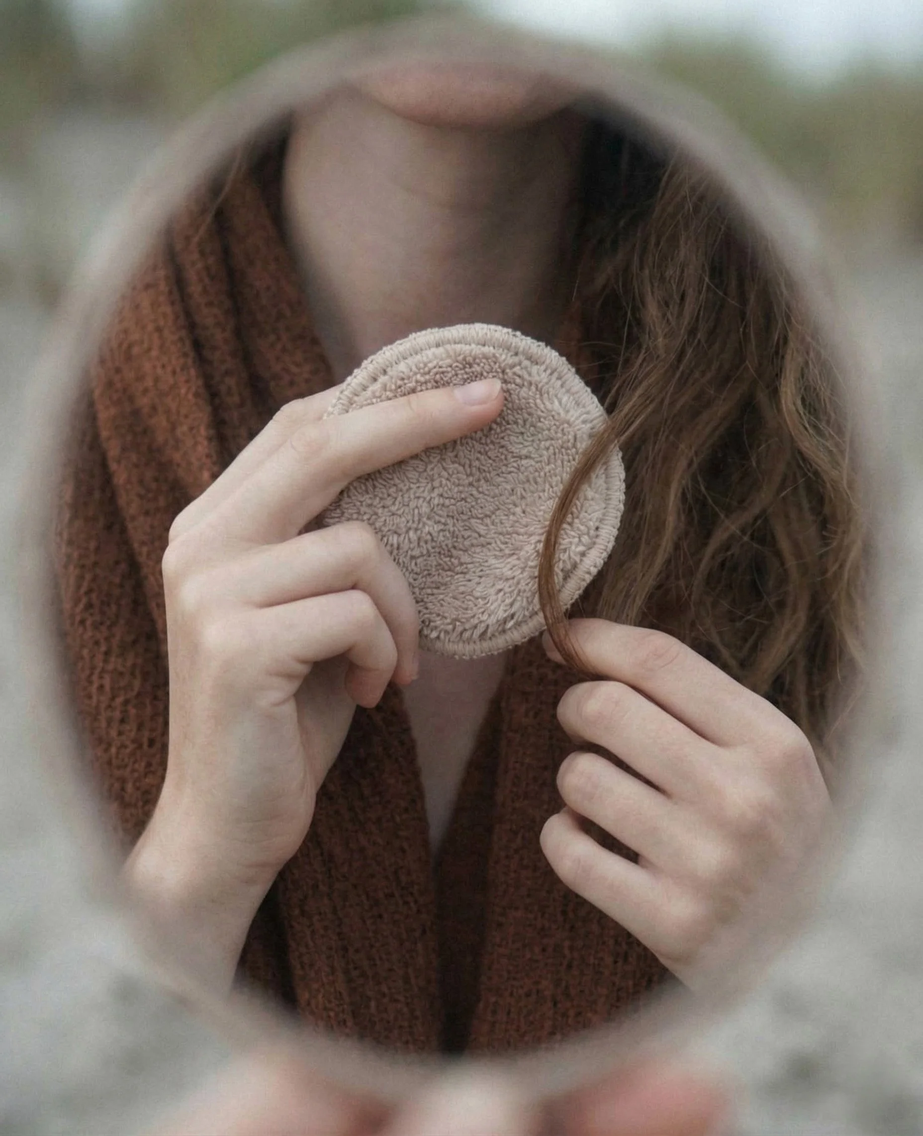 Nami Cotton Pads (Stone) by OEO Studio for Tameko
