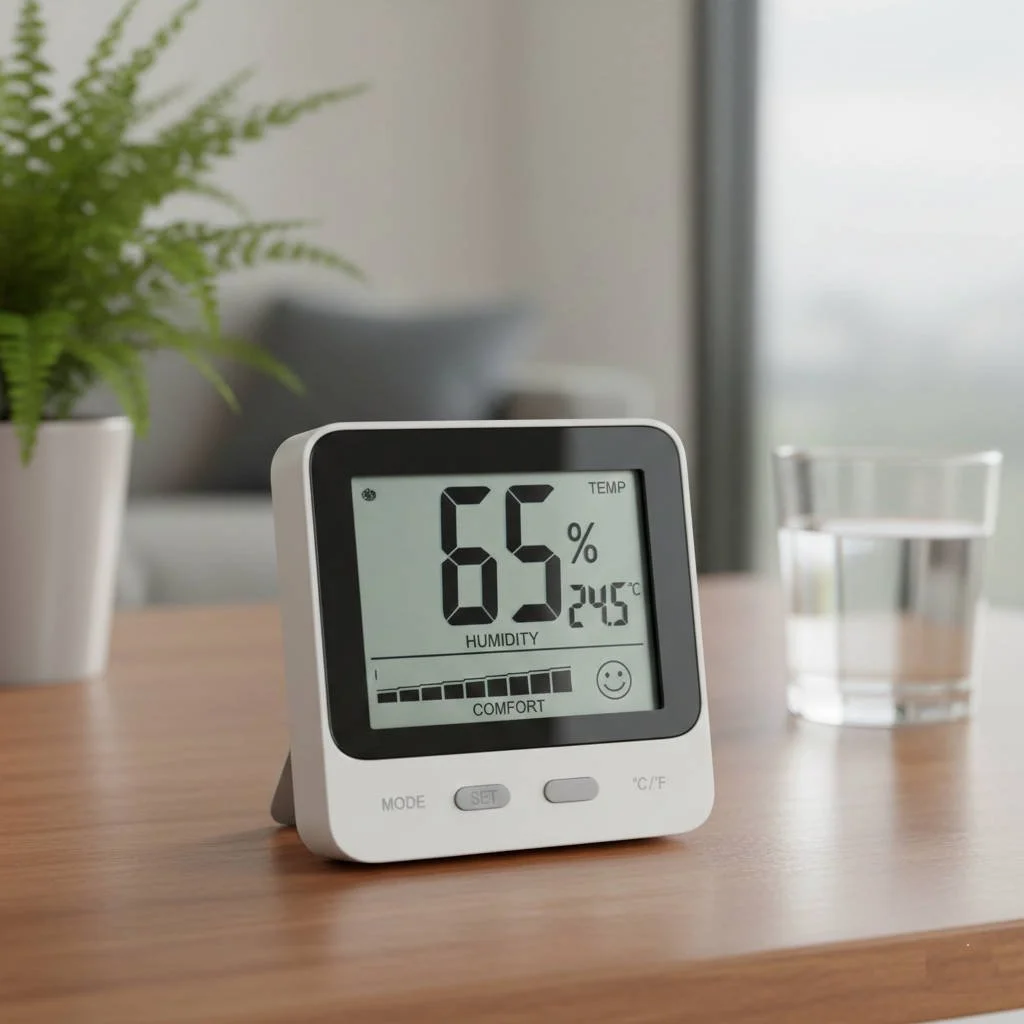 Higrómetro digital para medir la humedad en casa