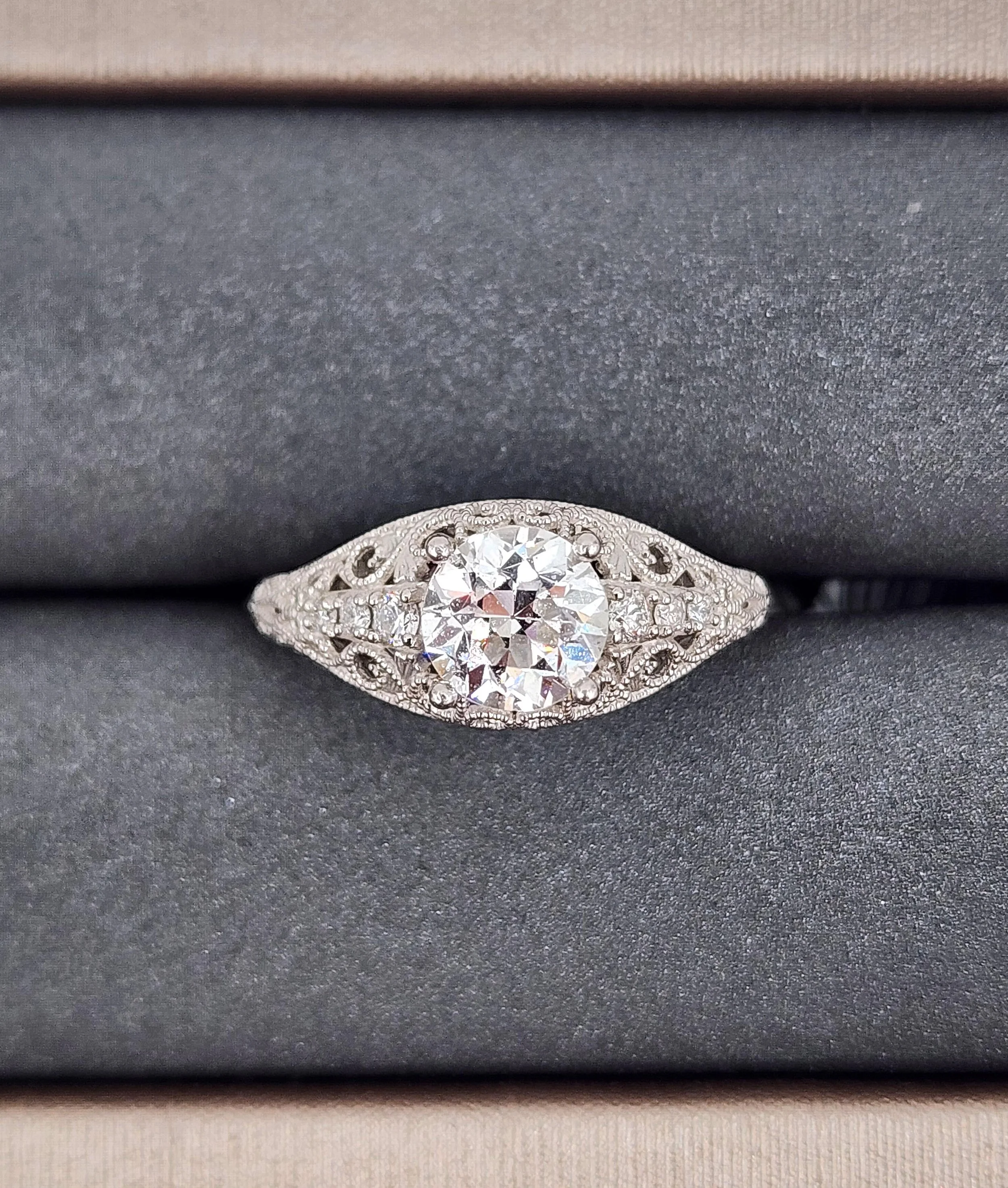 1.15 ct Old European Cut Diamond Ring