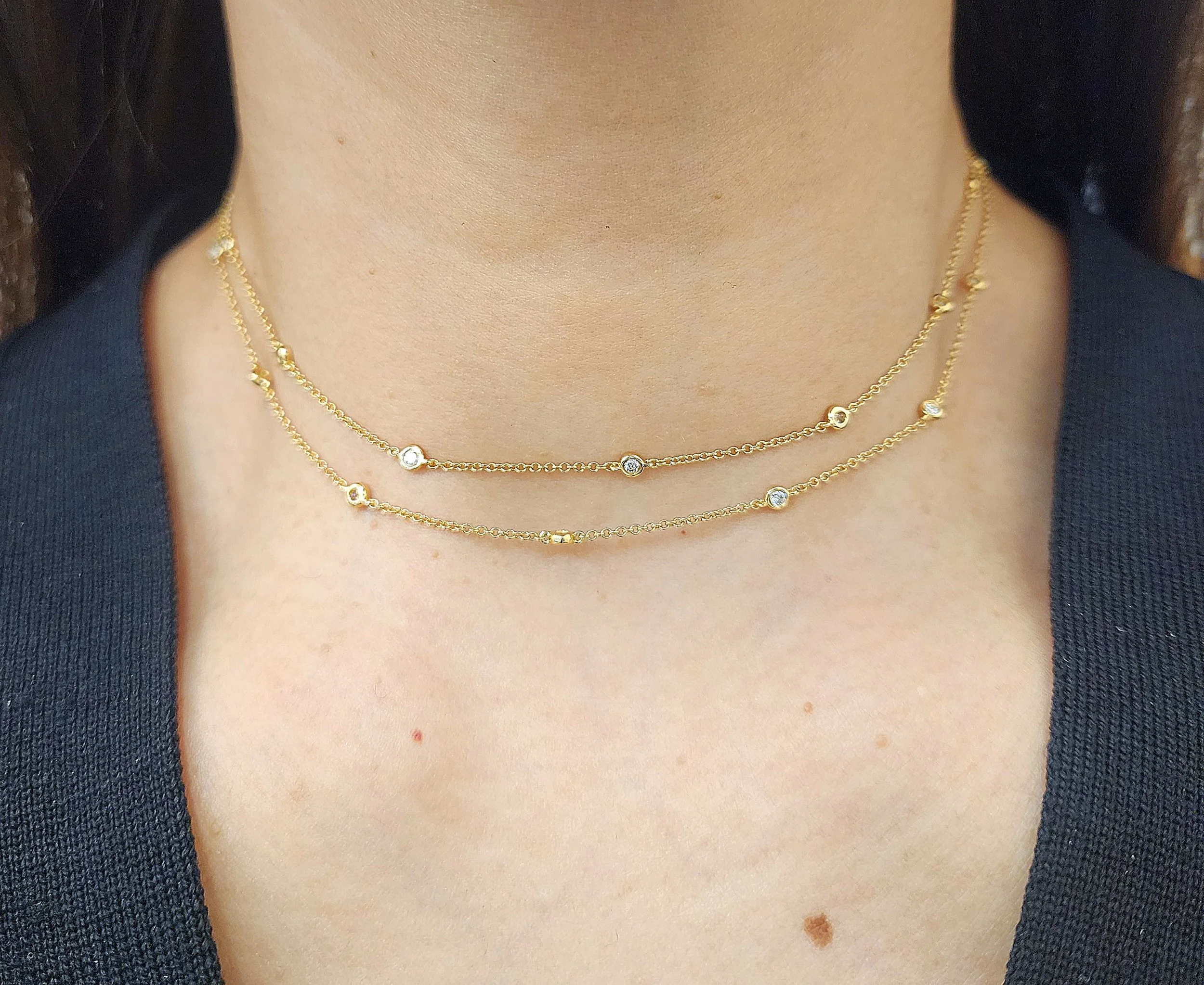 0.98 ct Diamond By the Yard Necklace