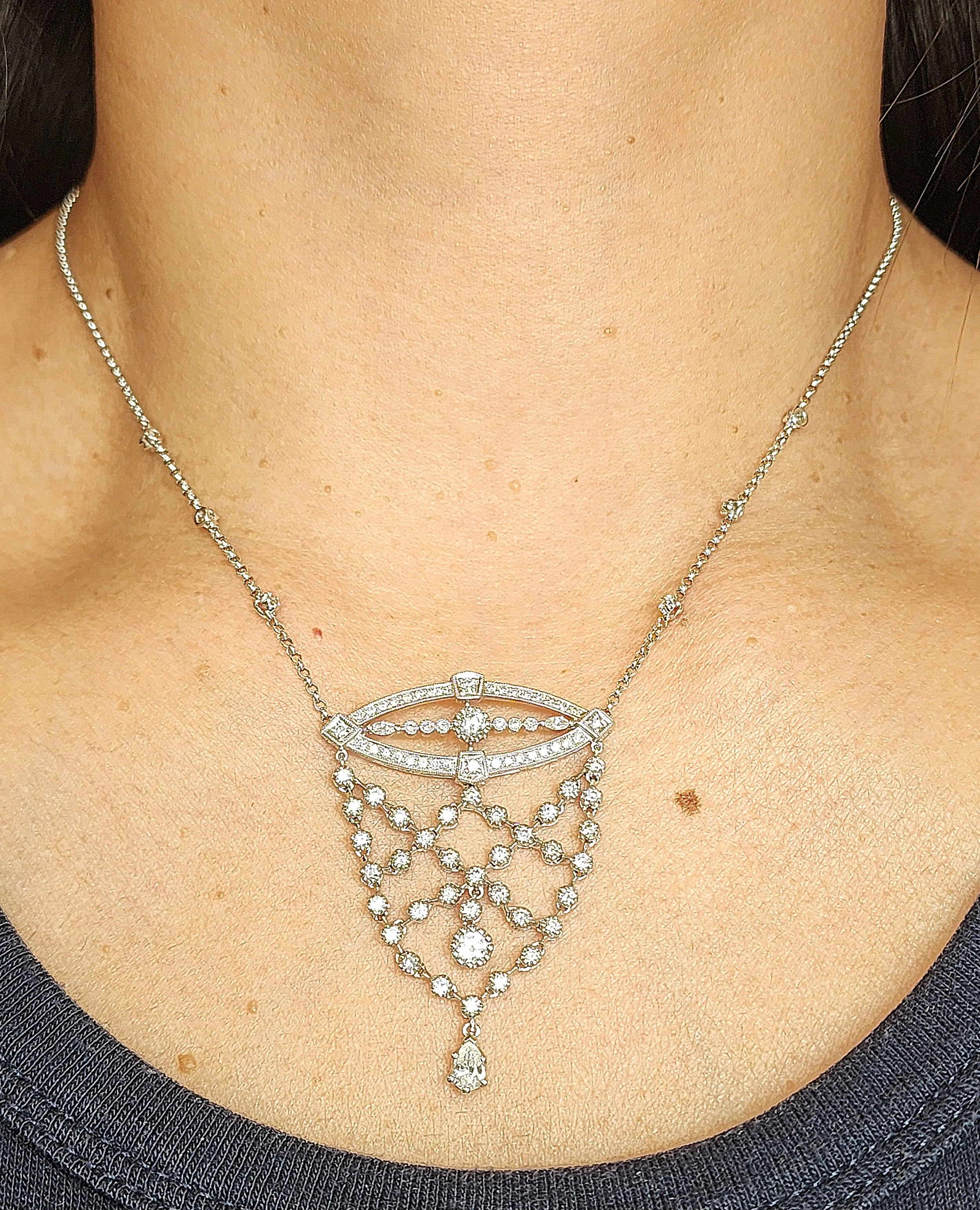 White Gold Diamond Necklace – 2.23 ct