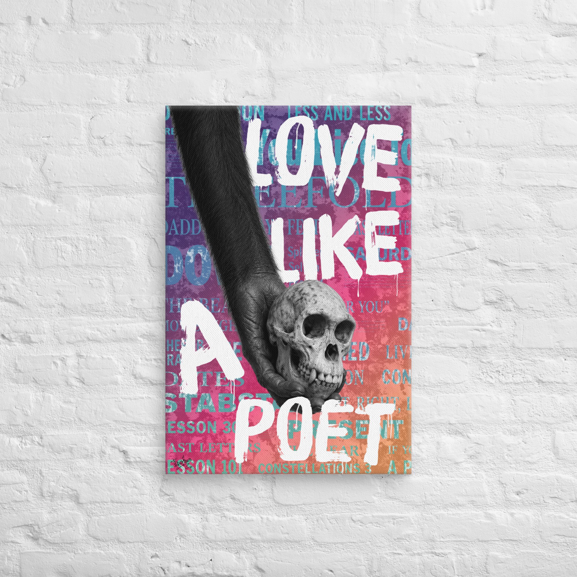 LOVE LIKE A POET — Limited Edition Diptych Printed Canvas Wall Art 1 of 2 (Set)