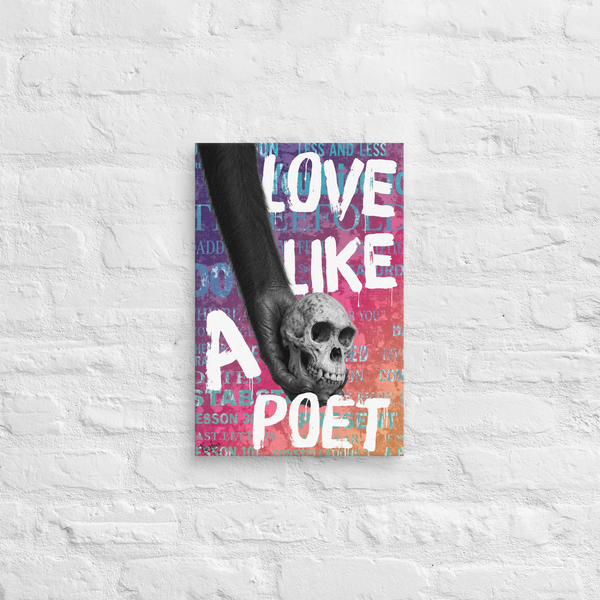LOVE LIKE A POET — Limited Edition Diptych Printed Canvas Wall Art 1 of 2 (Set)