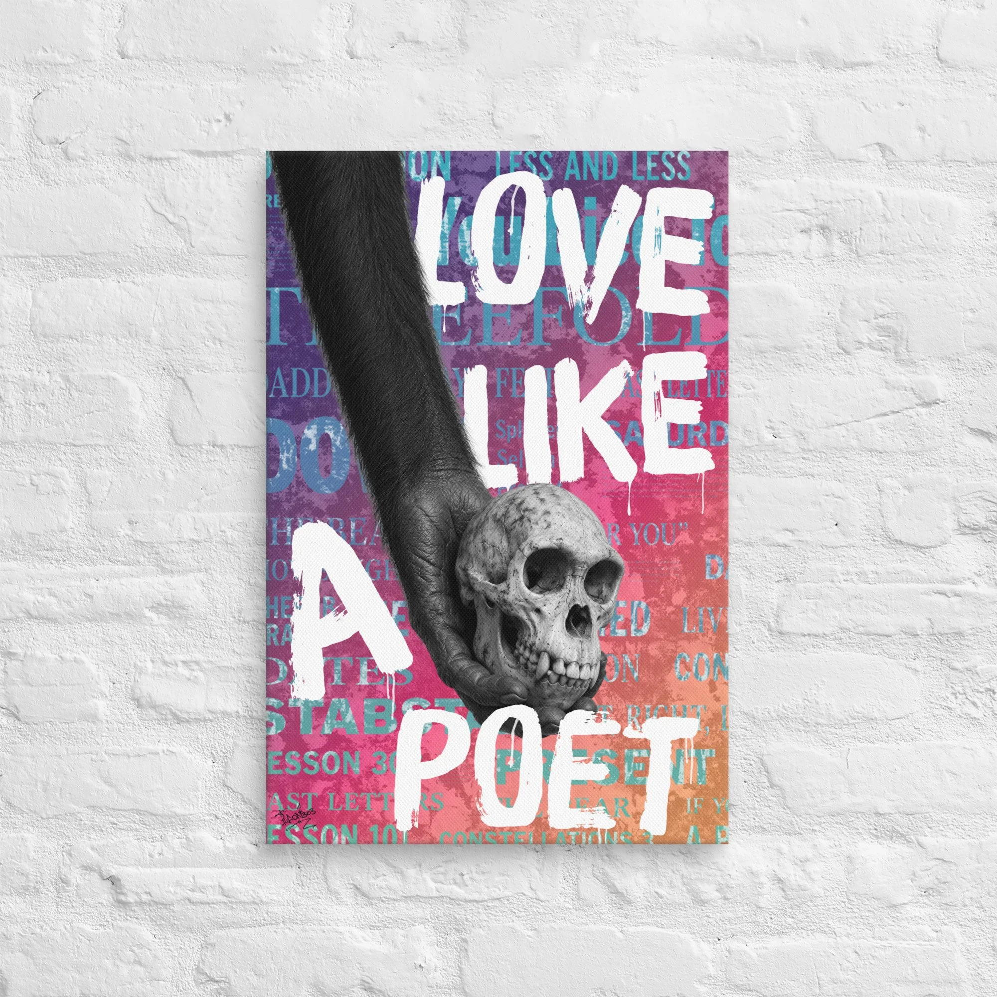 LOVE LIKE A POET — Limited Edition Diptych Printed Canvas Wall Art 1 of 2 (Set)