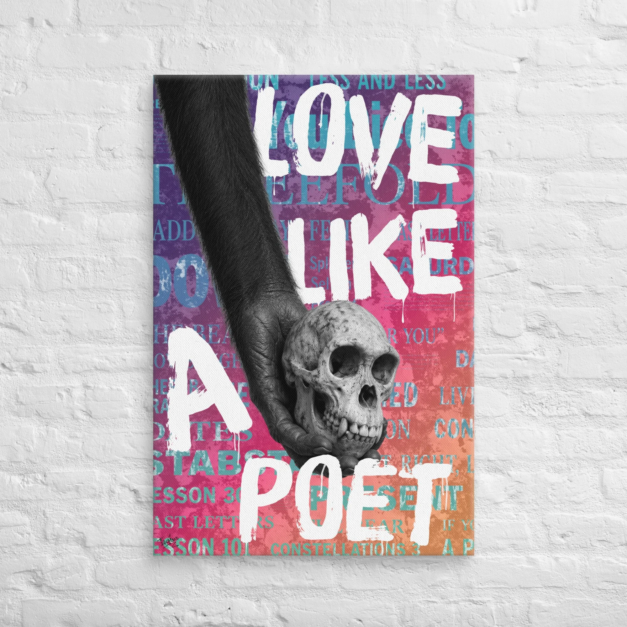 LOVE LIKE A POET — Limited Edition Diptych Printed Canvas Wall Art 1 of 2 (Set)