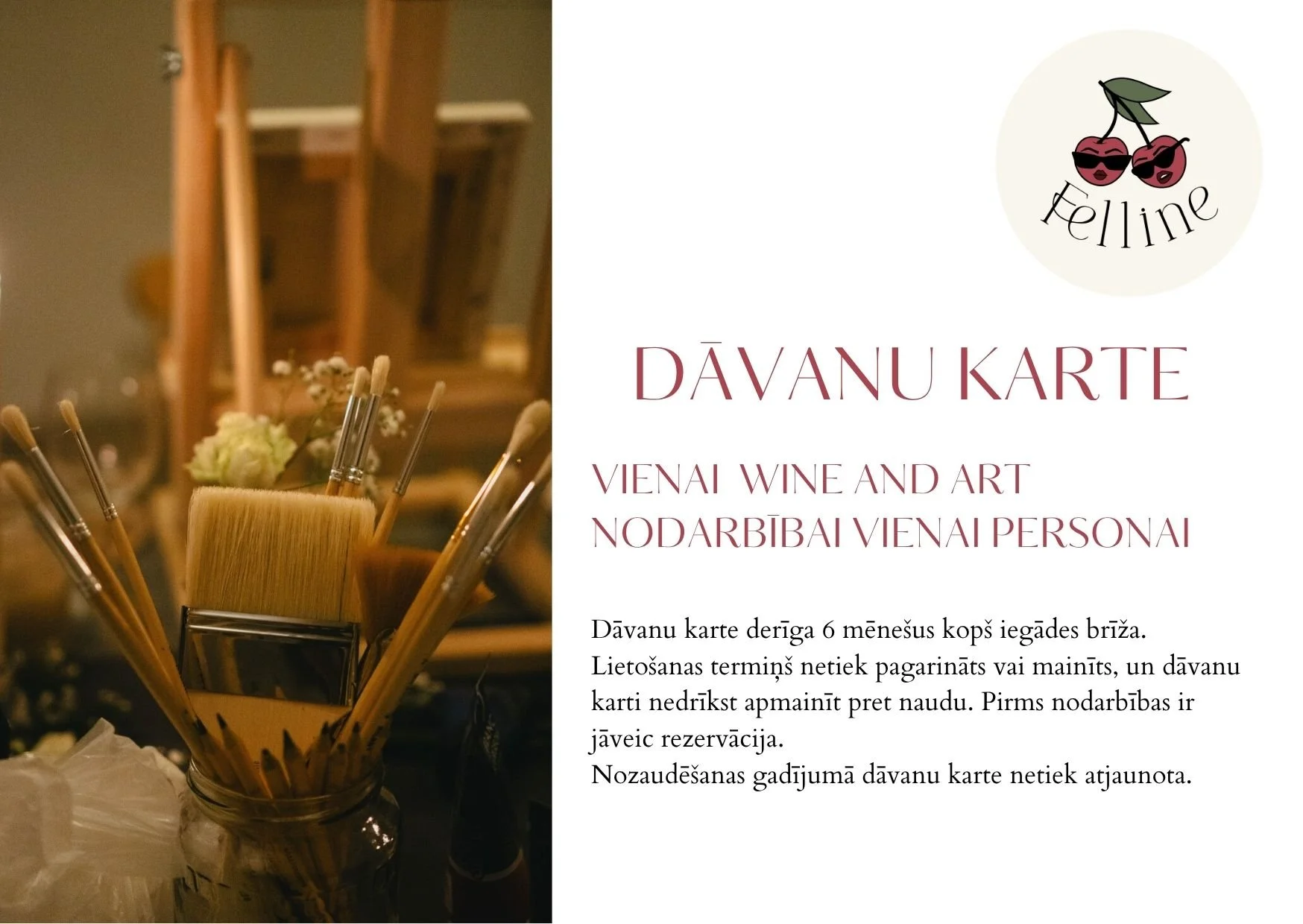 Wine and art dāvanu karte
