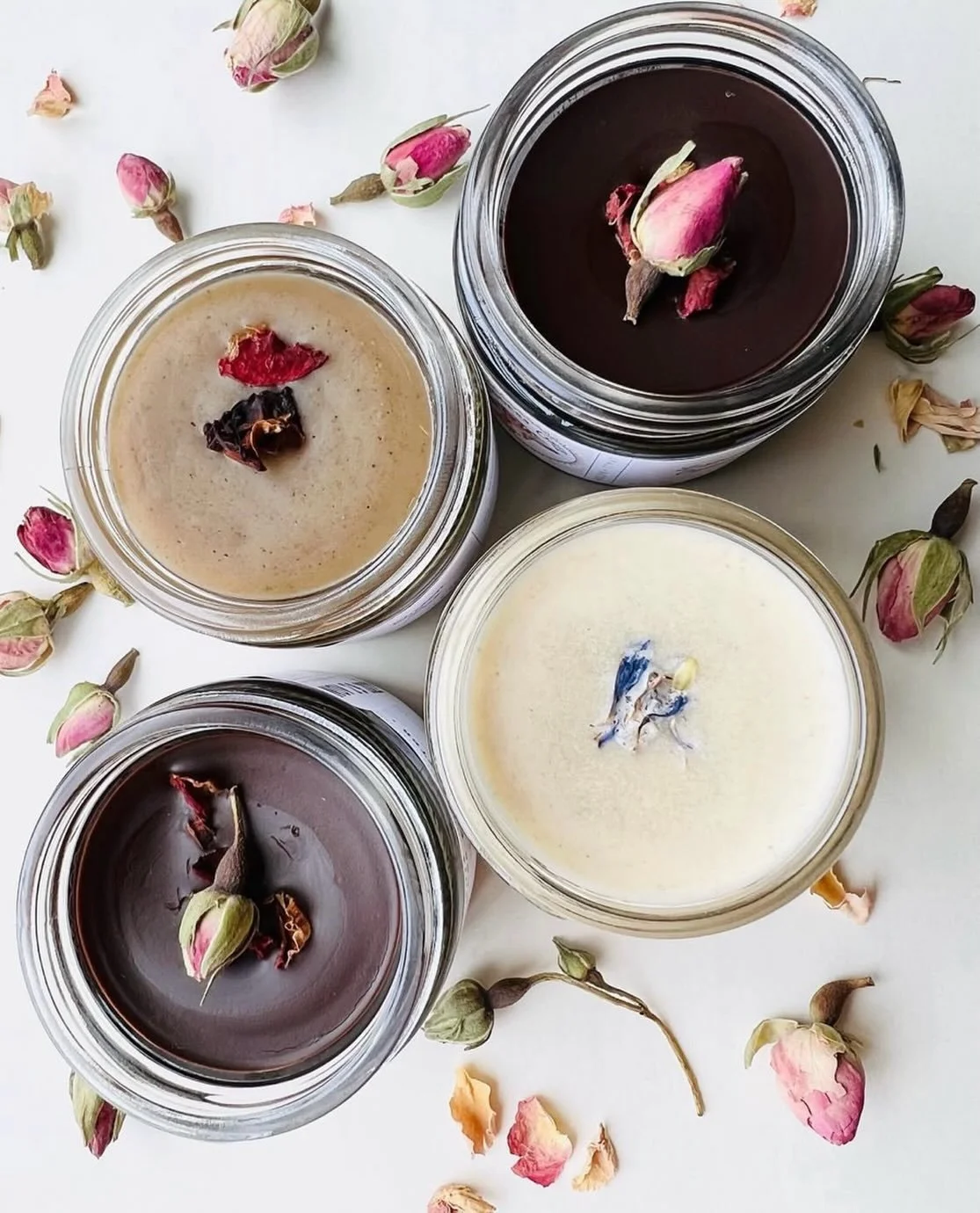 Our 🌹 Valentine&rsquo;s Gift Sets 🌹 available in 2oz &amp; 9oz in case you want to butter someone up. (or yourself!)

Queen Bee
Pearl Pleasure
Lunar Cacao
Cacao Ritual 

💕