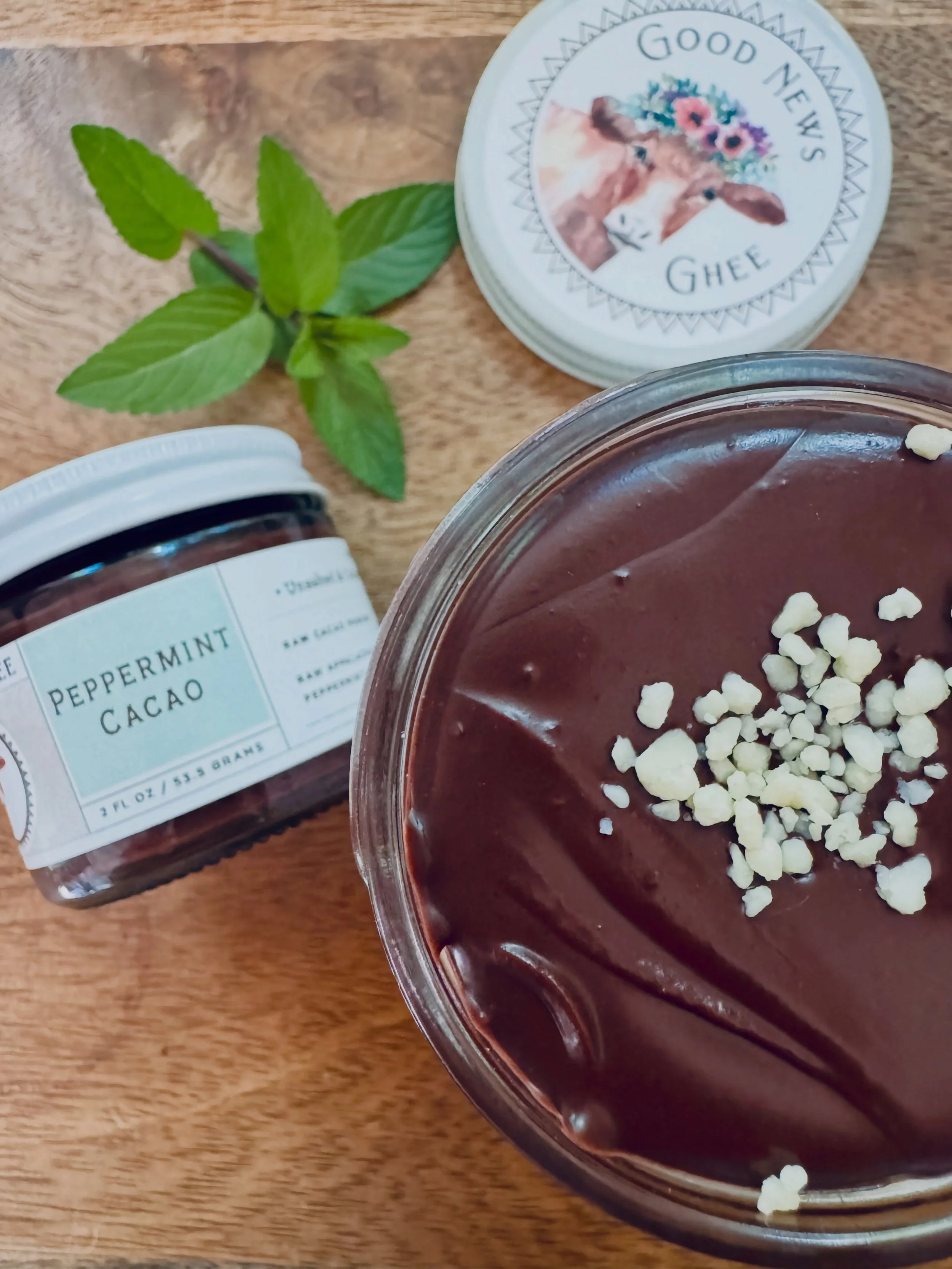 🌿🍫 We originally made our Peppermint Cacao Ghee for the holidays, but I recently opened a jar on a hot day and loved the cooling effect. 🥶 So we made a batch for hot Summer days when you need an afternoon pick-me-up. 🌞 

Favorite way to eat it is