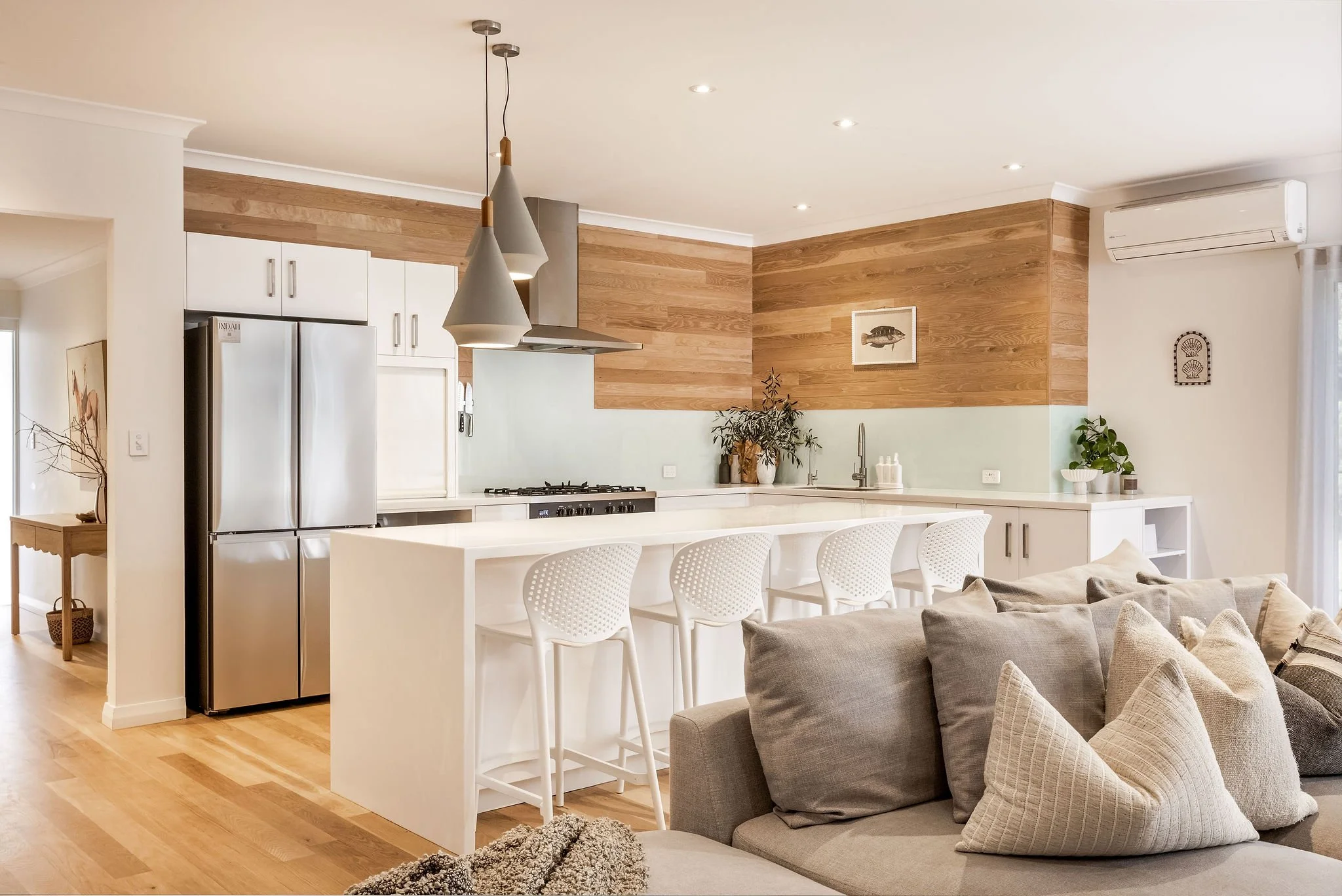 Fully equipped kitchen with wide island bench and bar seating, Seastream Haven Dunsborough