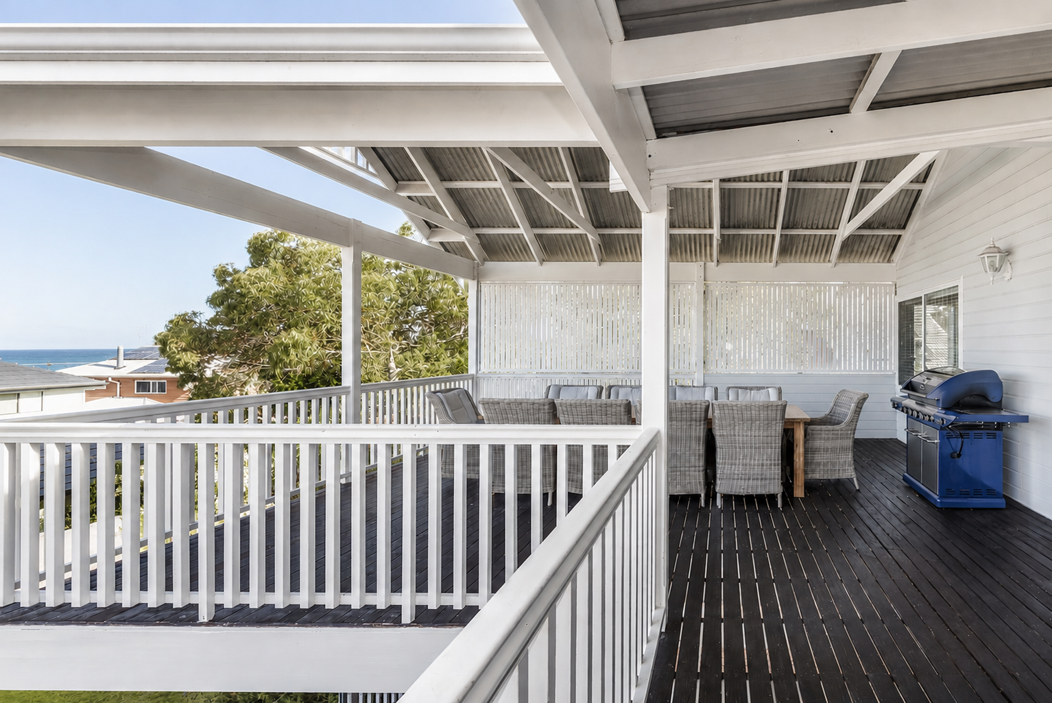 Deck with ocean views