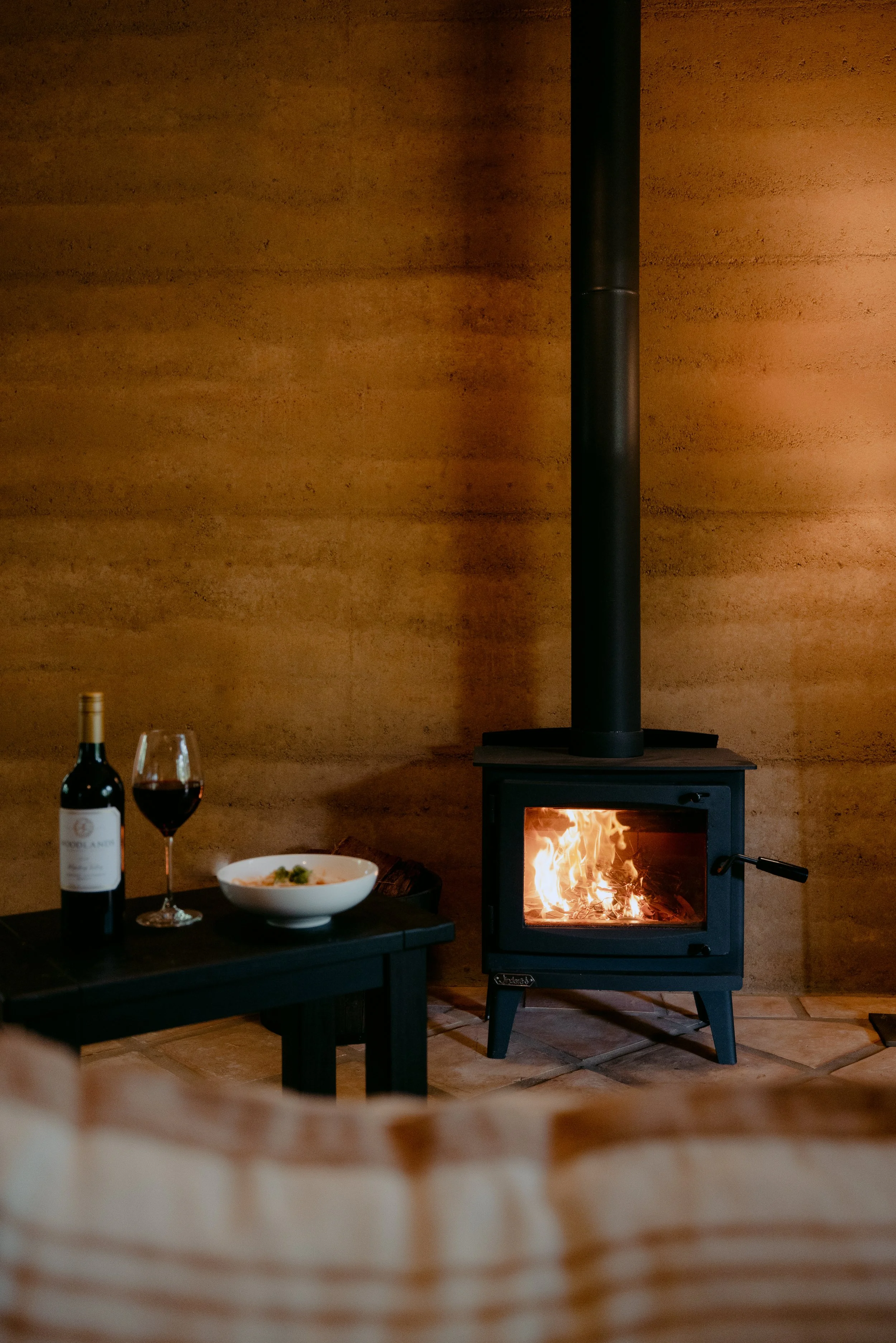 Downstairs fireplace