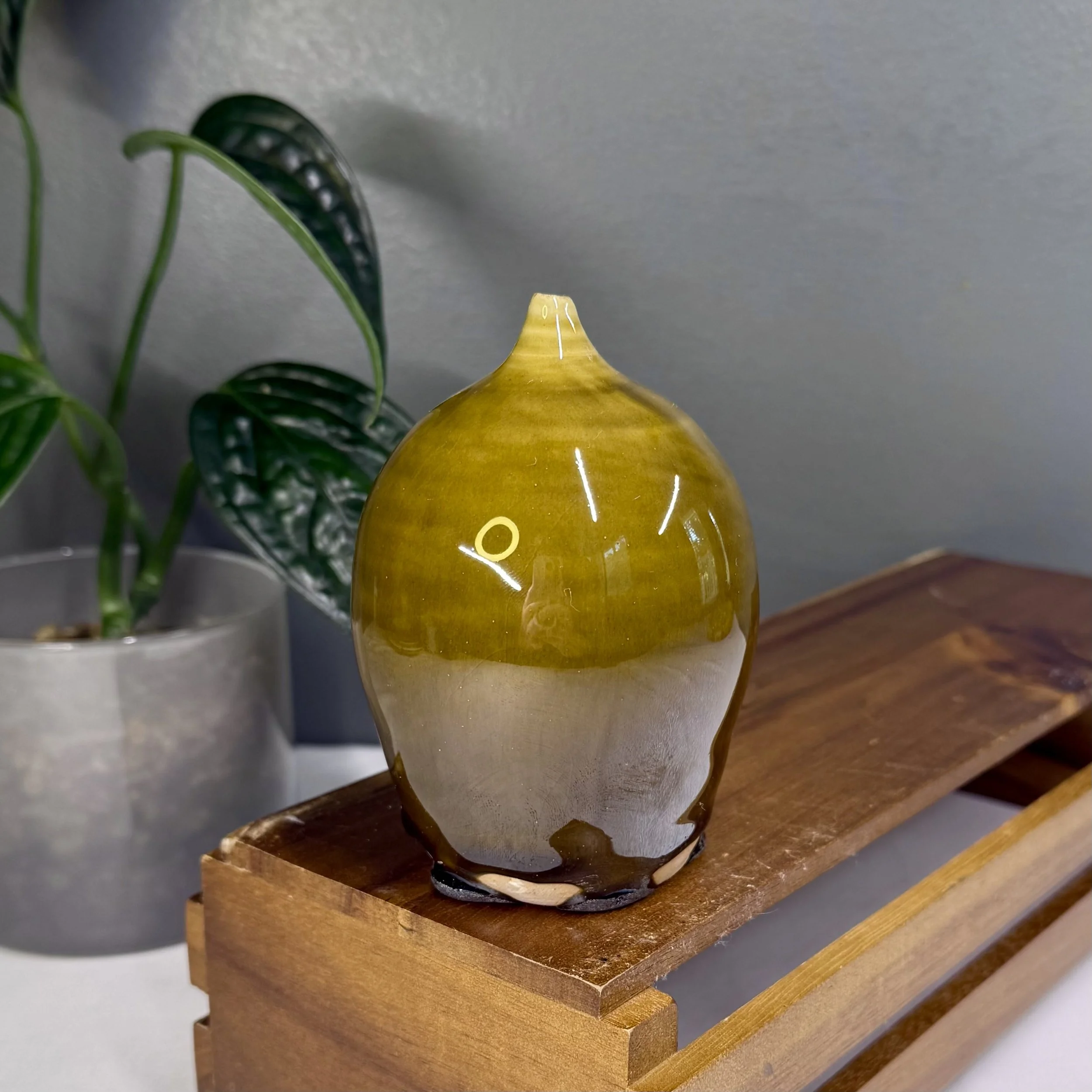 Amber Droplet Vase