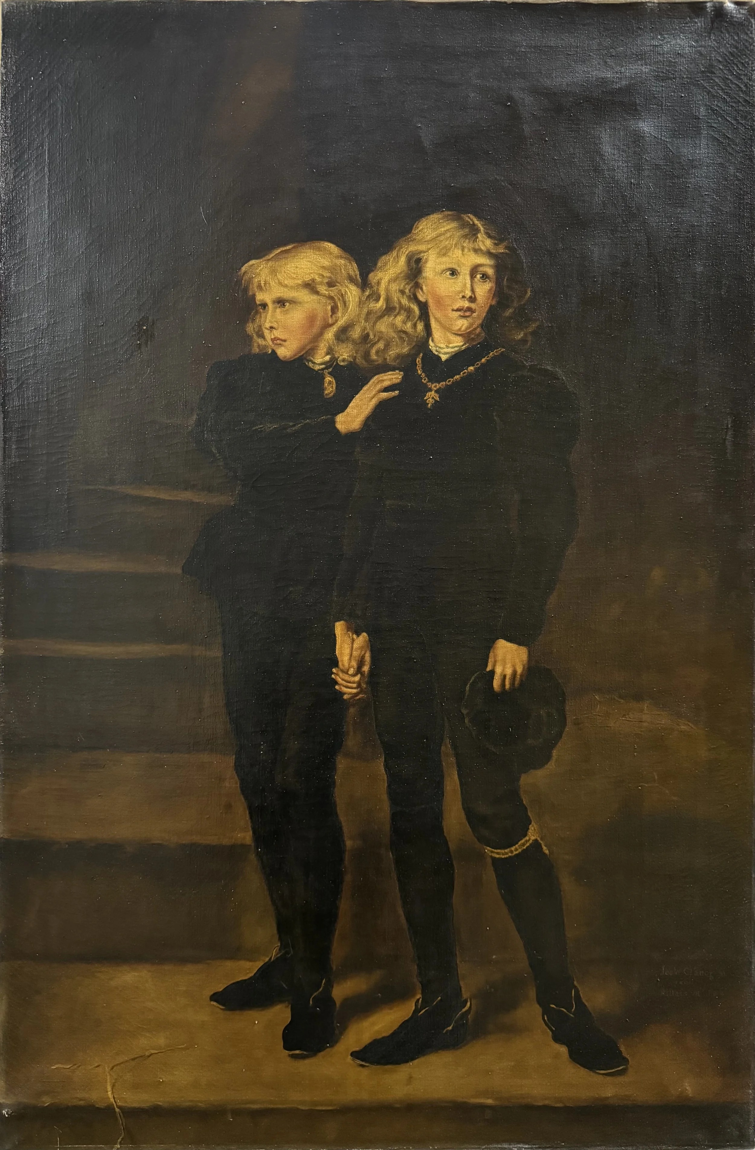 before - nicotine staining, aged varnish, heavy staining