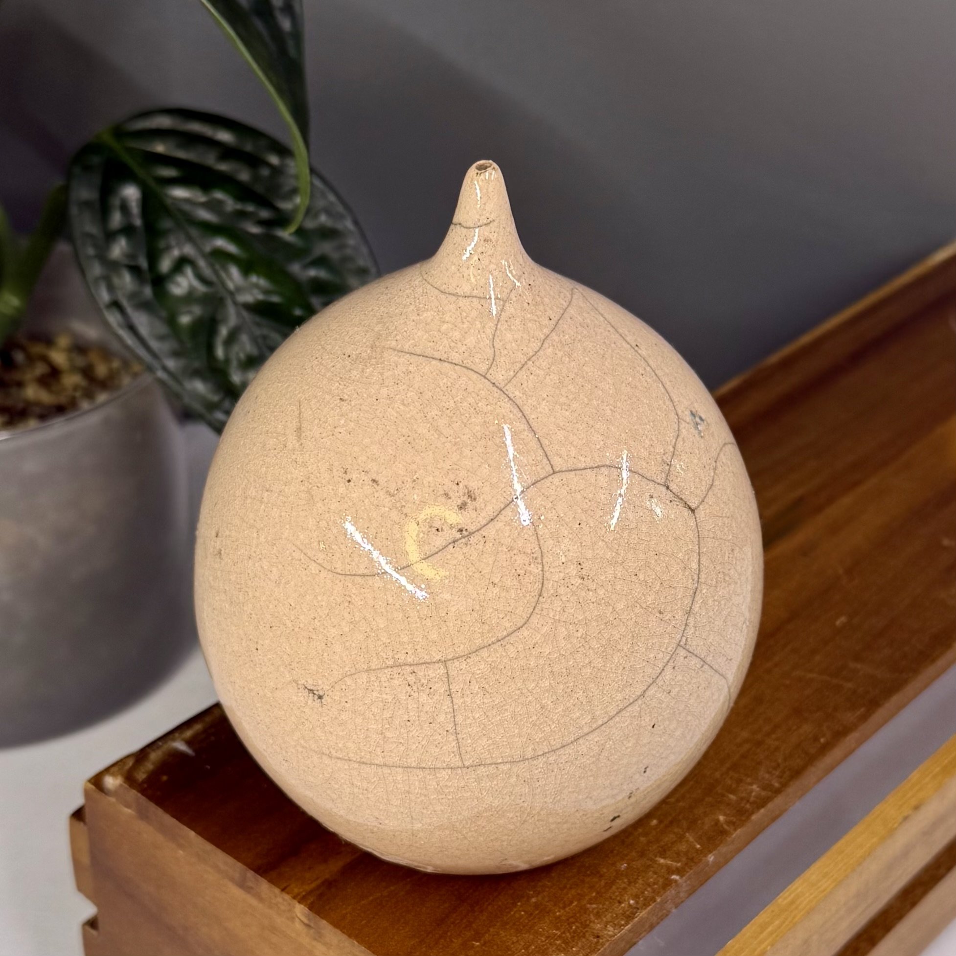 Pink Raku Droplet Vase