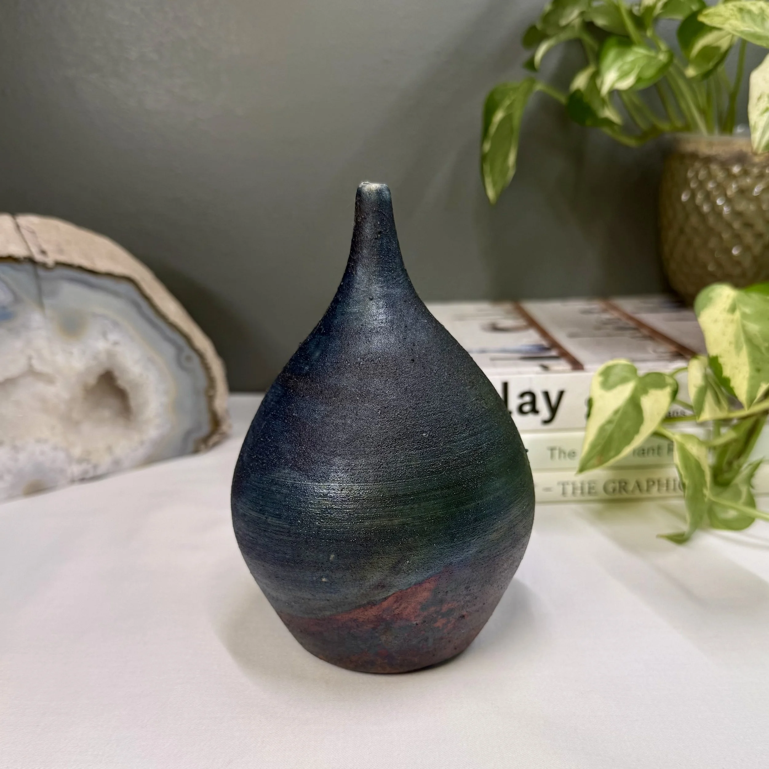 Raku Droplet Vase- A