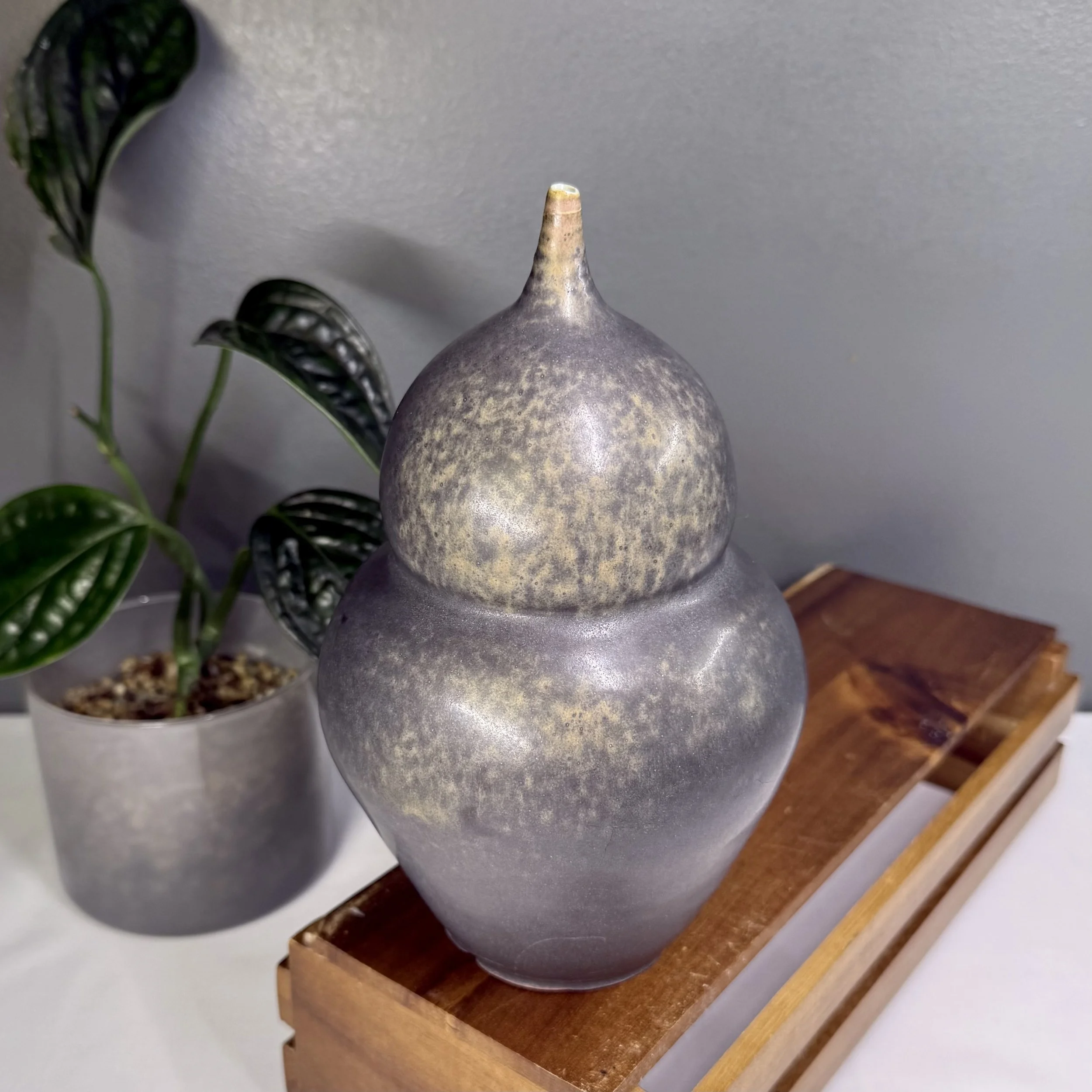 Slate Double Droplet Vase