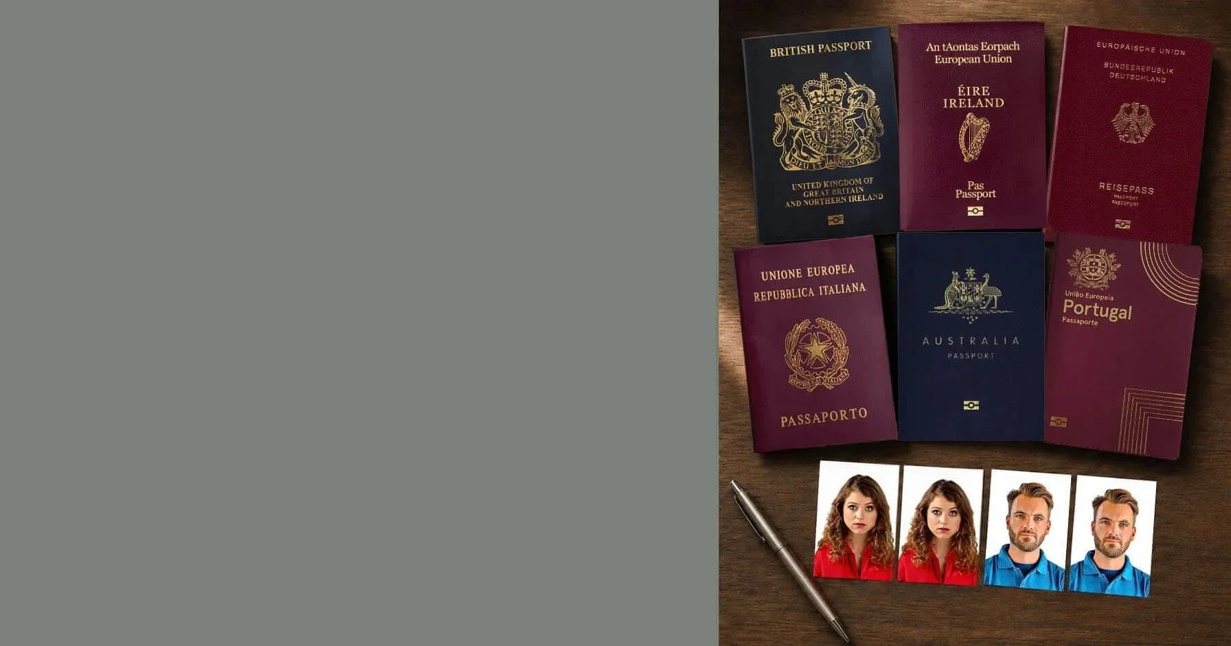 foreign passport photos - karen vaisman photography british  irish  italy australia  portugal